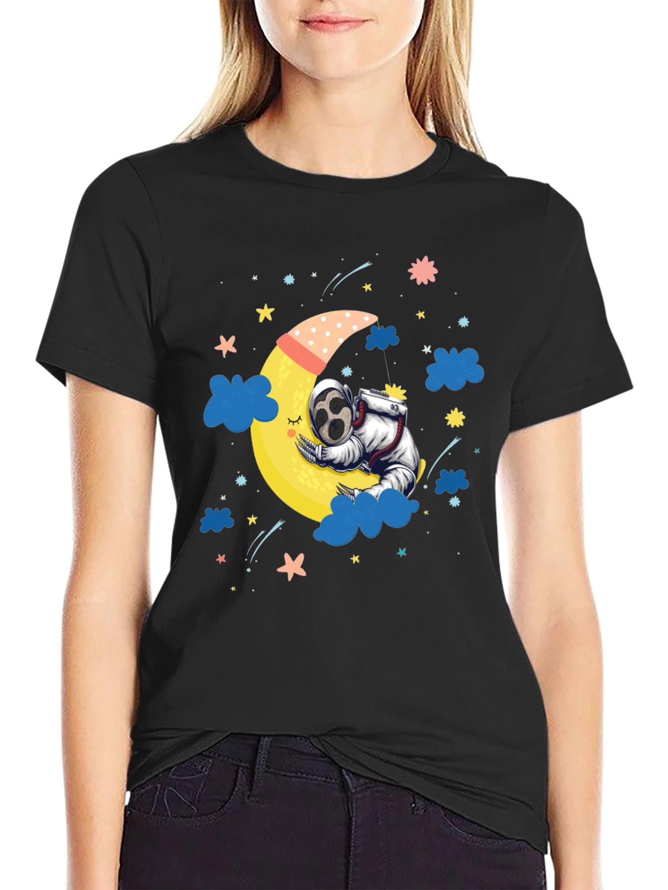 Astronaut on Moon Graphic Tee