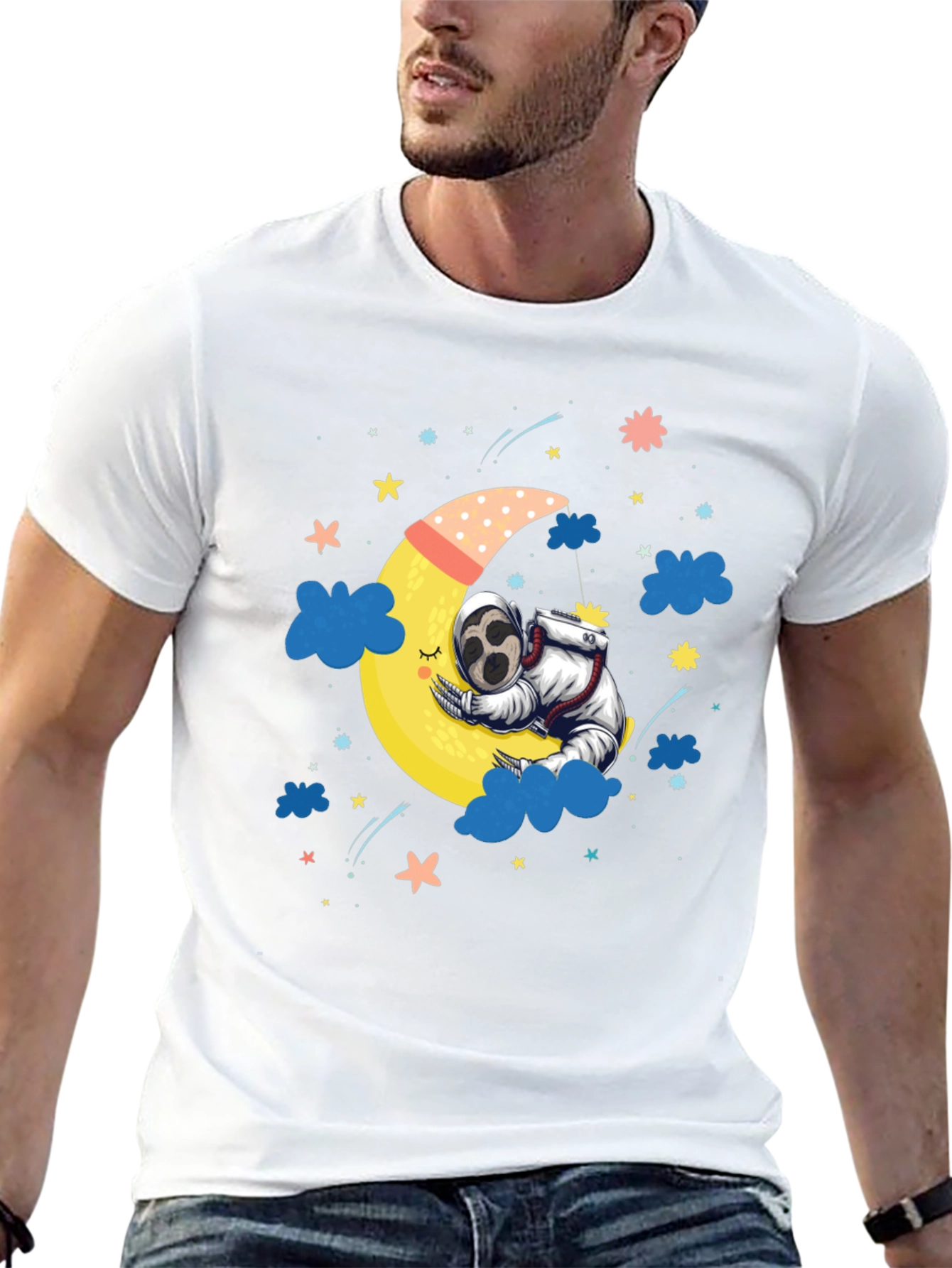 Astronaut on Moon Graphic Tee
