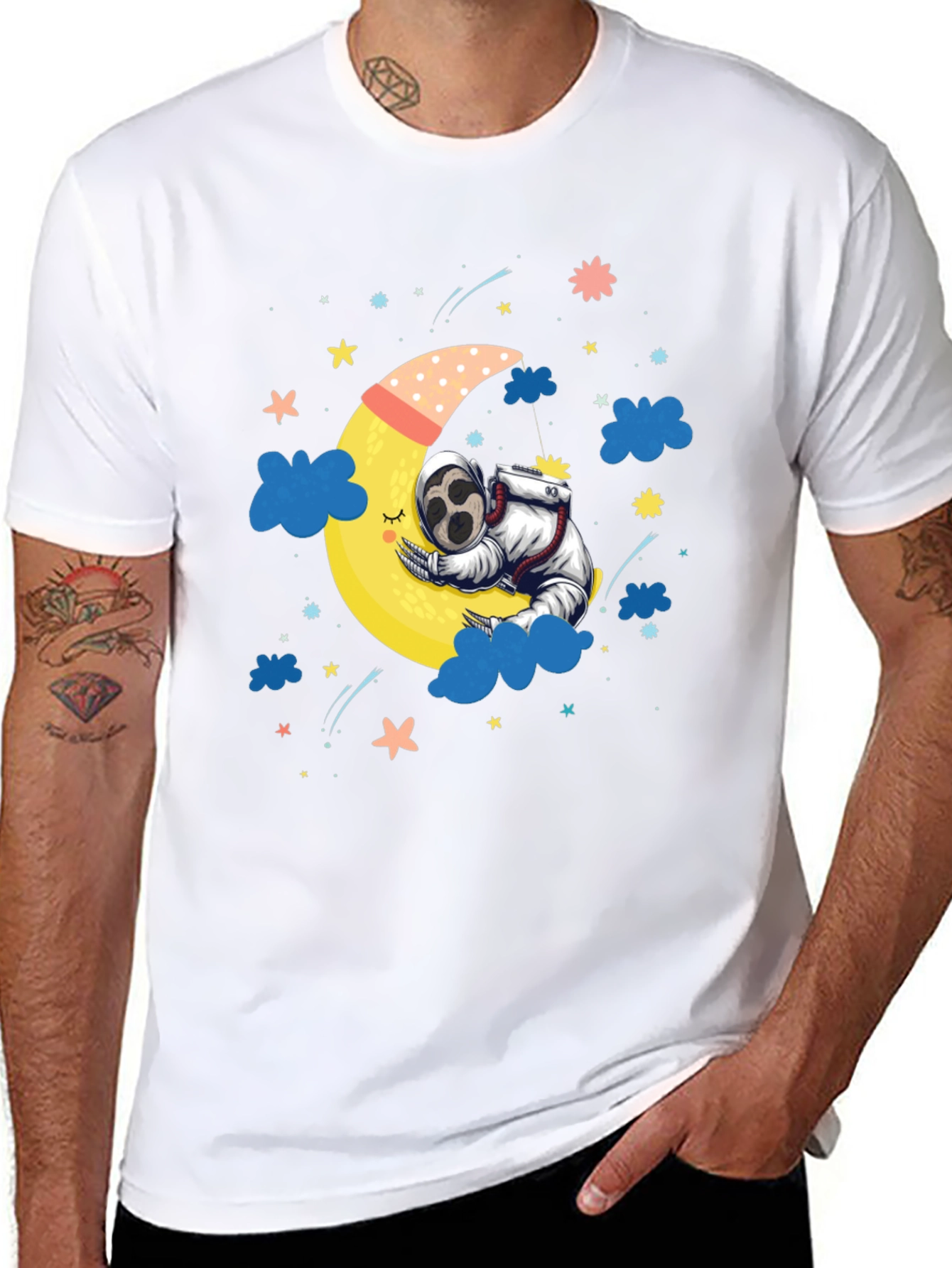 Astronaut on Moon Graphic Tee
