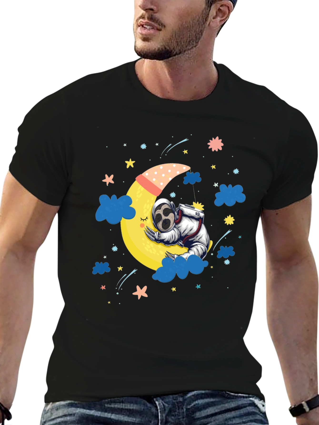 Astronaut on Moon Graphic Tee