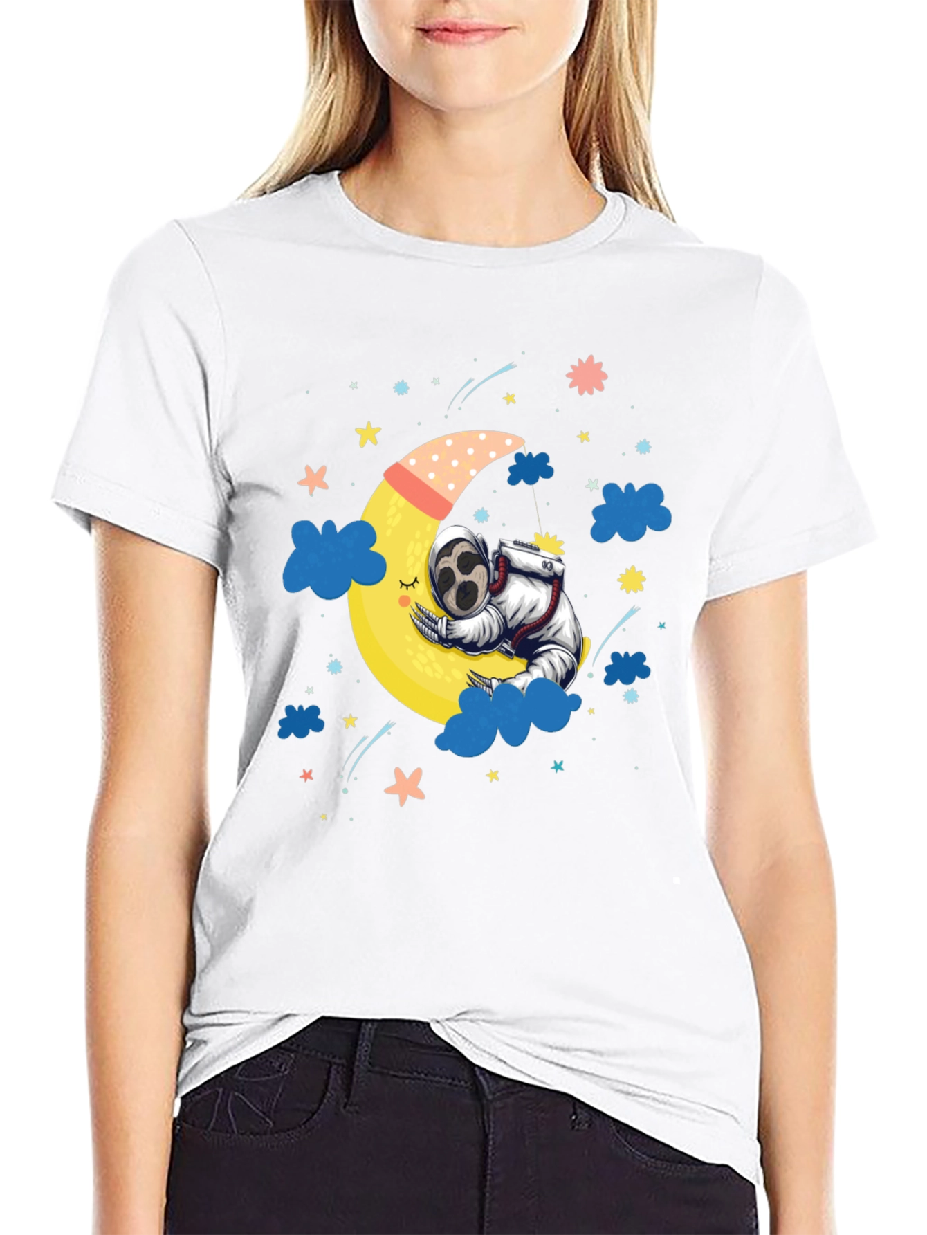 Astronaut on Moon Graphic Tee
