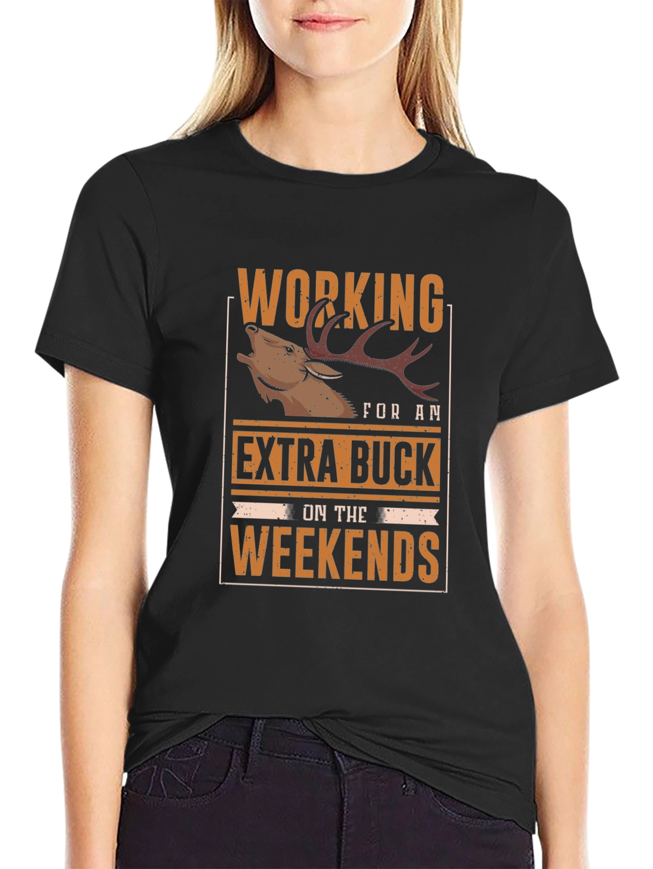Extra Buck Weekends Black T-Shirt