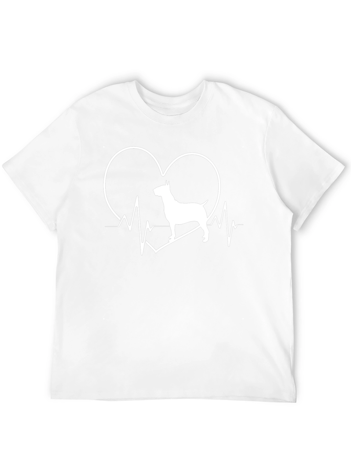 Dog Heartbeat Graphic T-Shirt - Black
