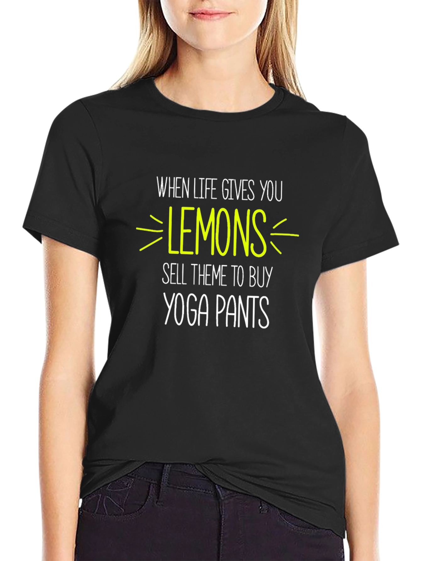 When Life Gives You Lemons Yoga Pants Graphic Tee