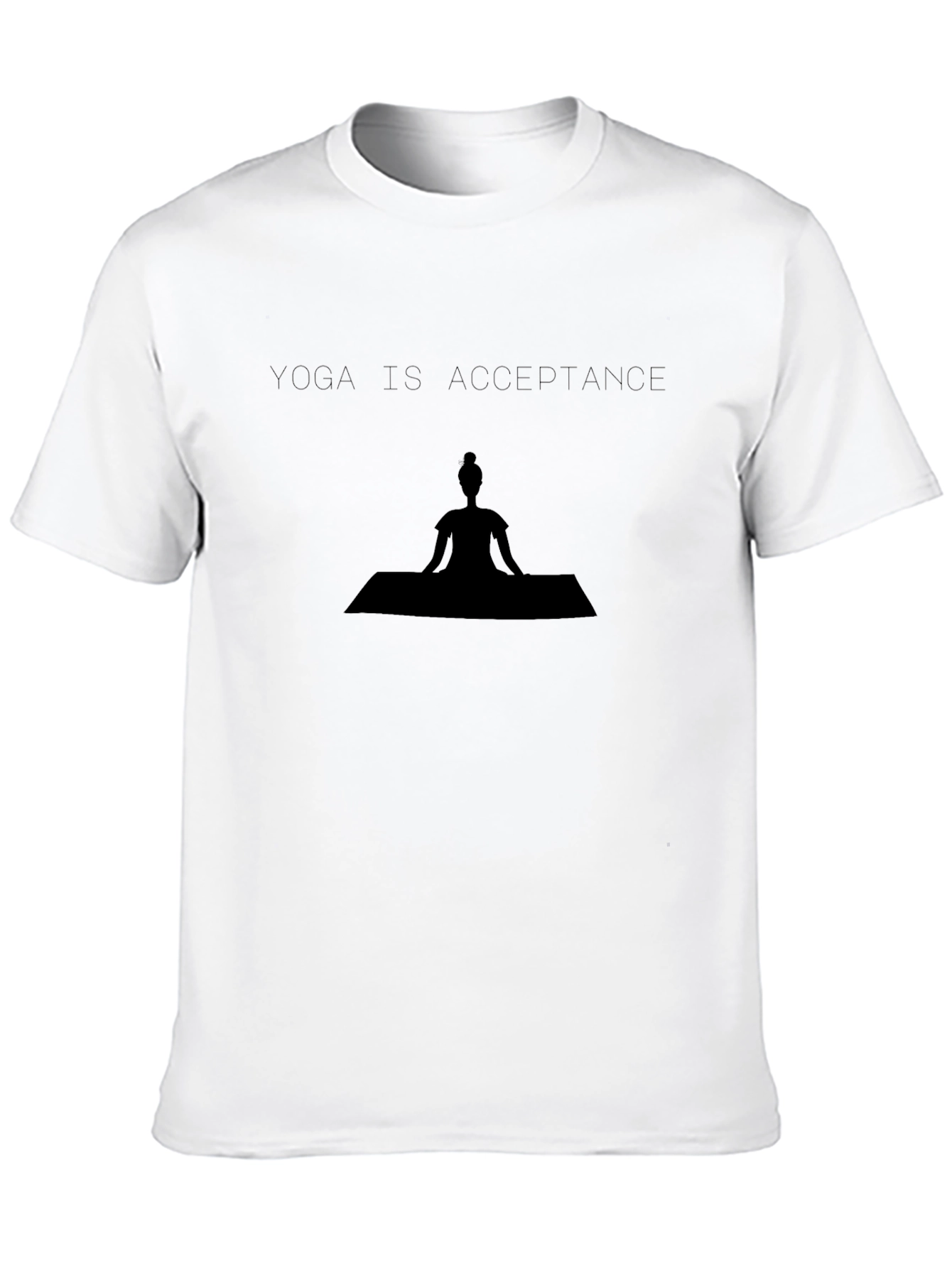 Yoga Acceptance Graphic Black T-Shirt