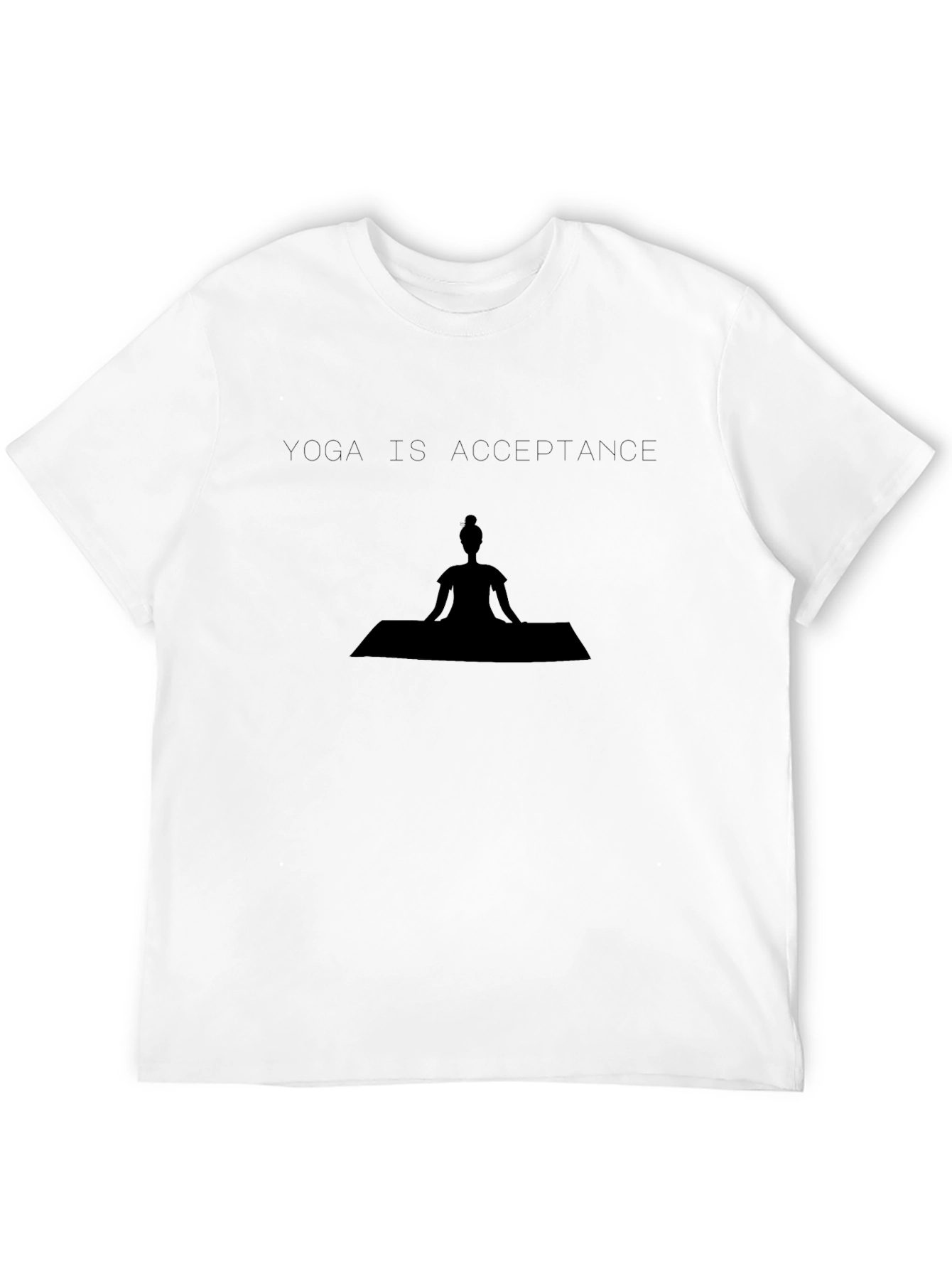 Yoga Acceptance Graphic Black T-Shirt