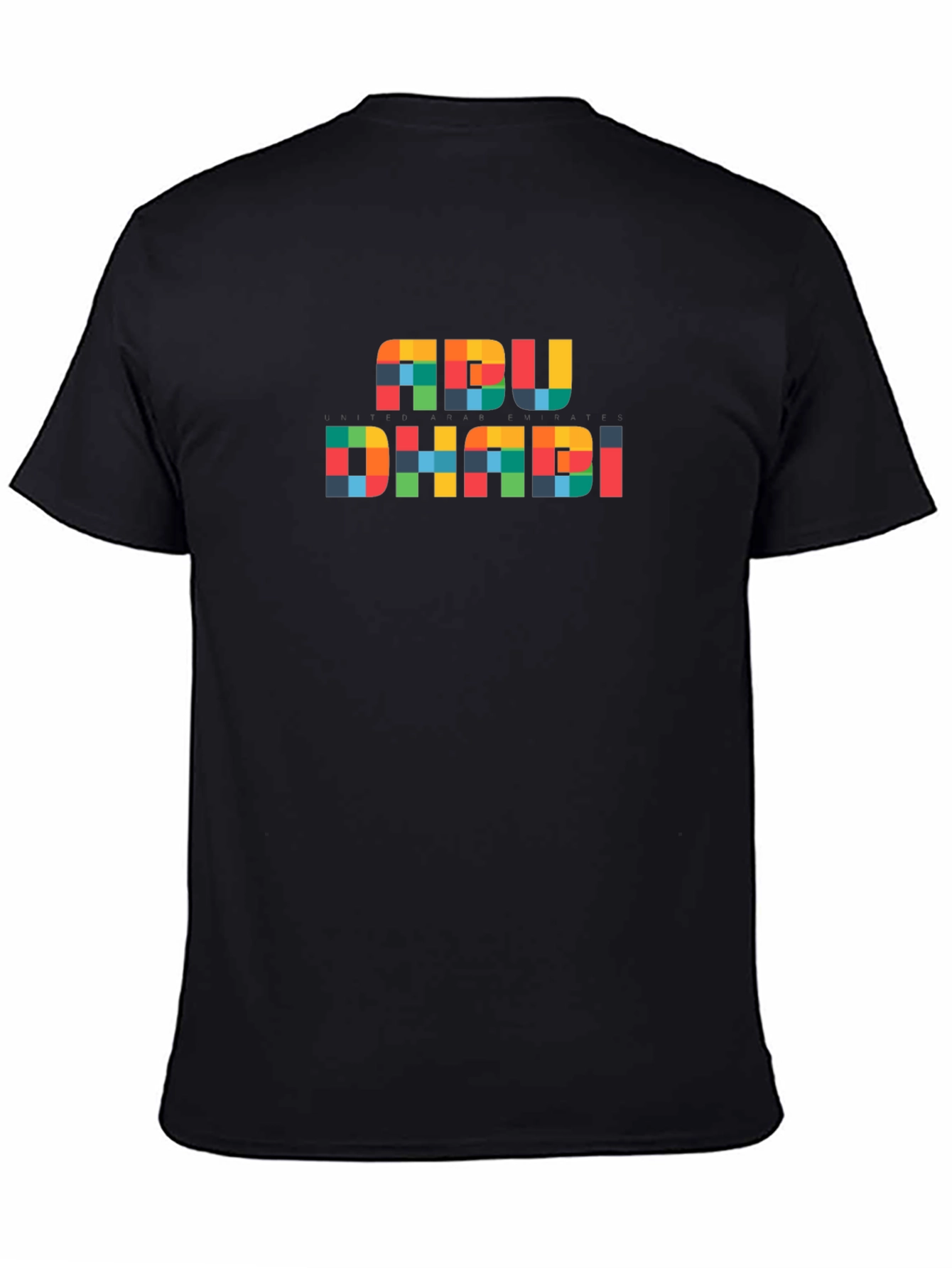 Abu Dhabi Pixel Art Graphic T-Shirt - Black