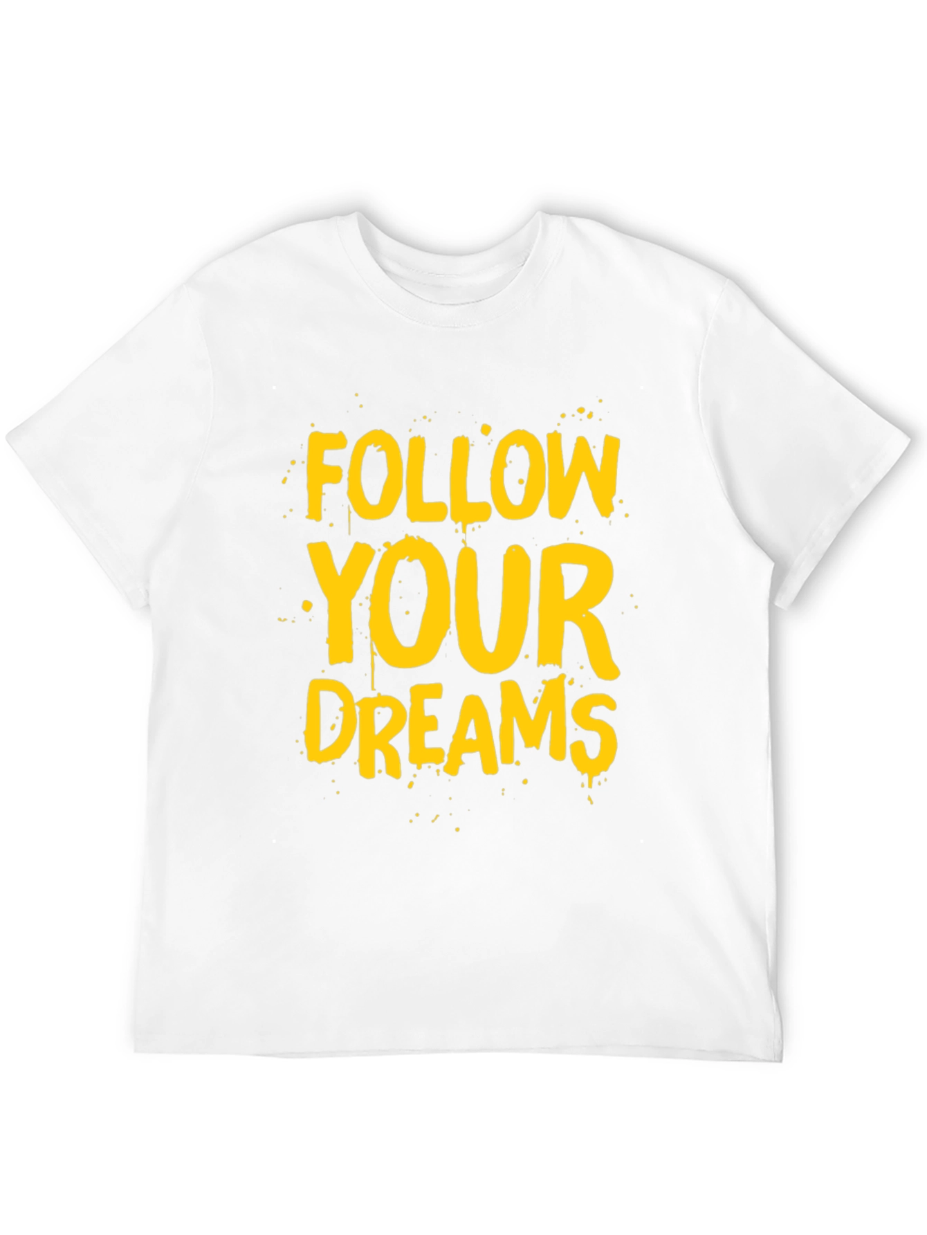 Follow Your Dreams Graphic Tee - Black Cotton T-Shirt