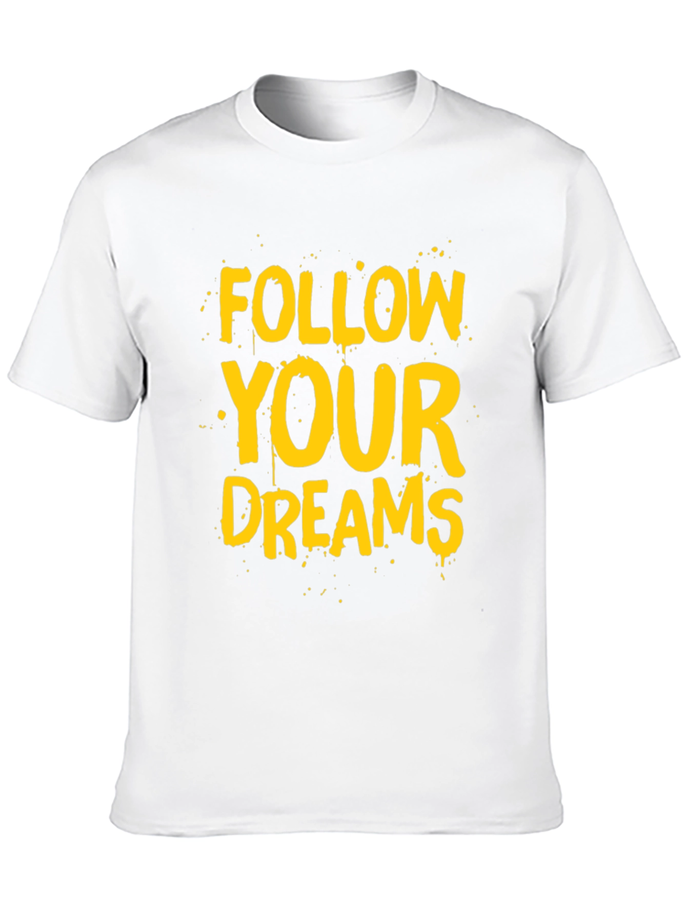 Follow Your Dreams Graphic Tee - Black Cotton T-Shirt
