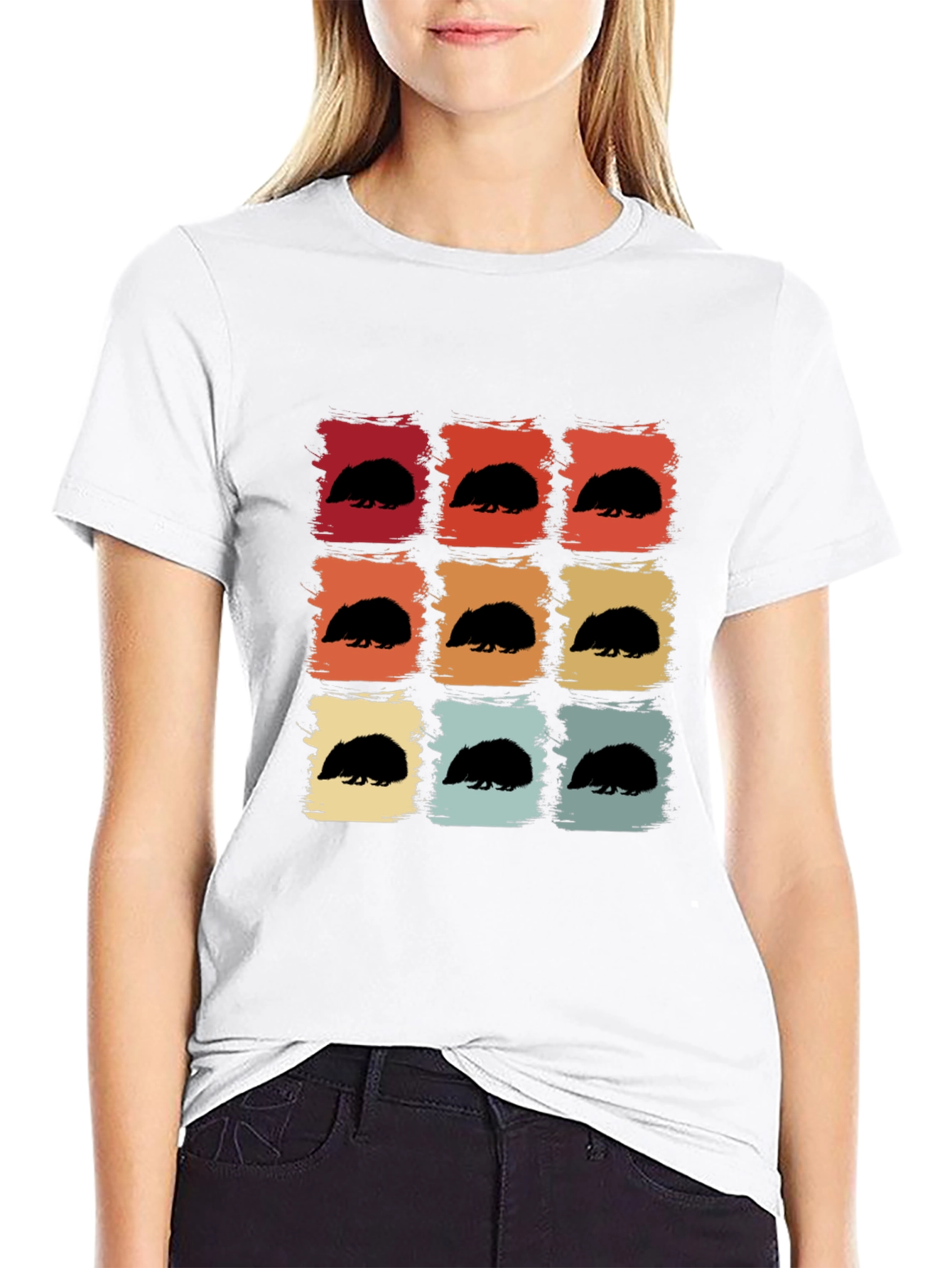 Retro Hedgehog T-Shirt - Cute Animal Tee