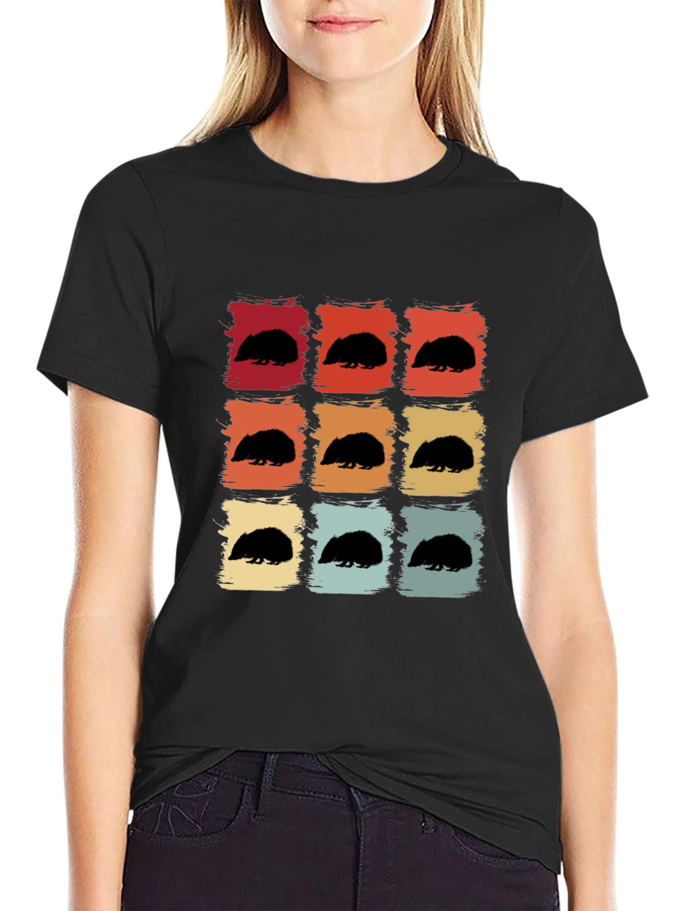 Retro Hedgehog T-Shirt - Cute Animal Tee