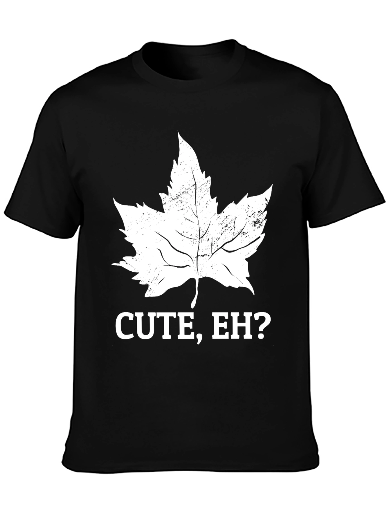 Cute Eh? Maple Leaf Graphic T-Shirt