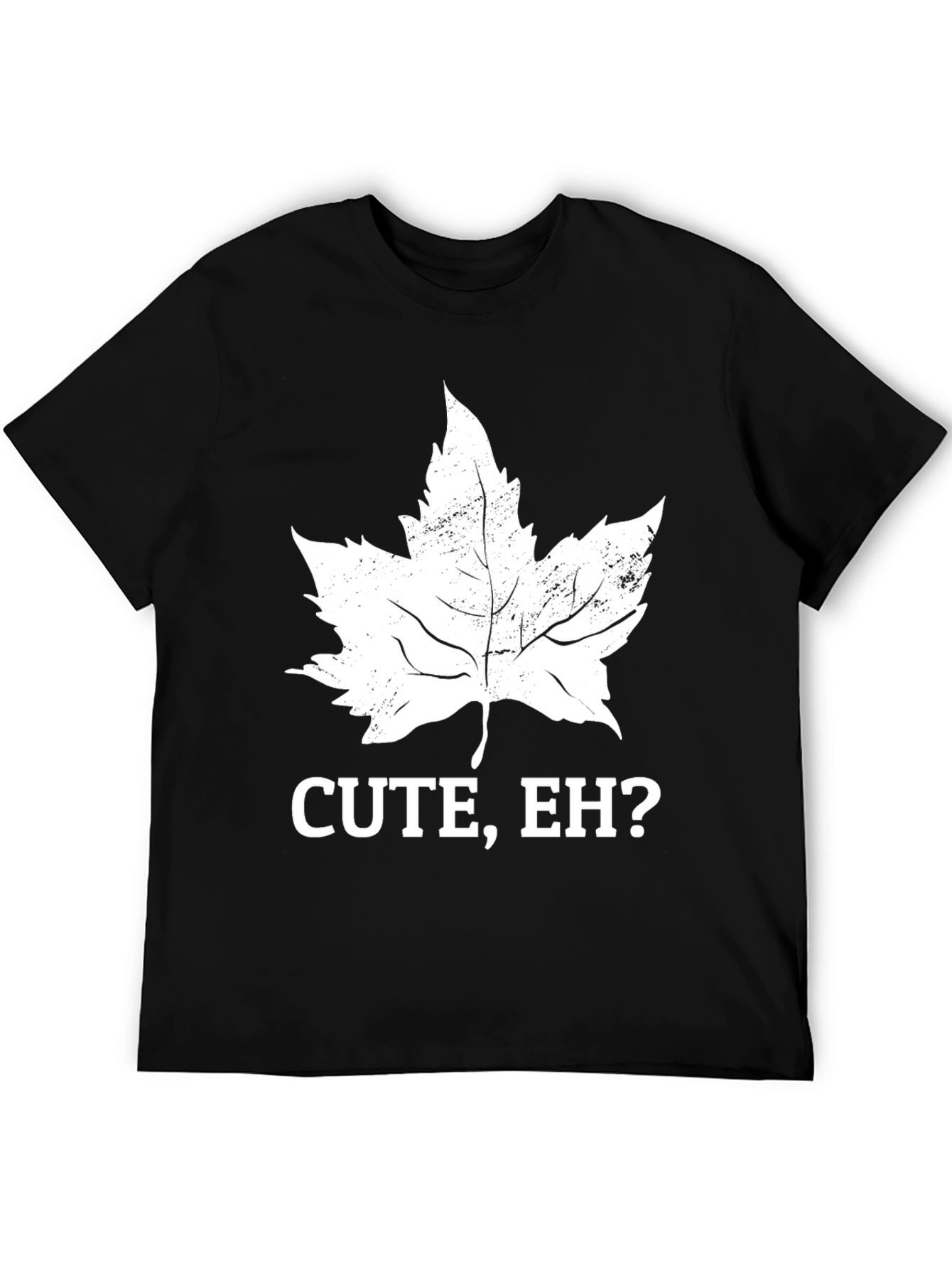 Cute Eh? Maple Leaf Graphic T-Shirt