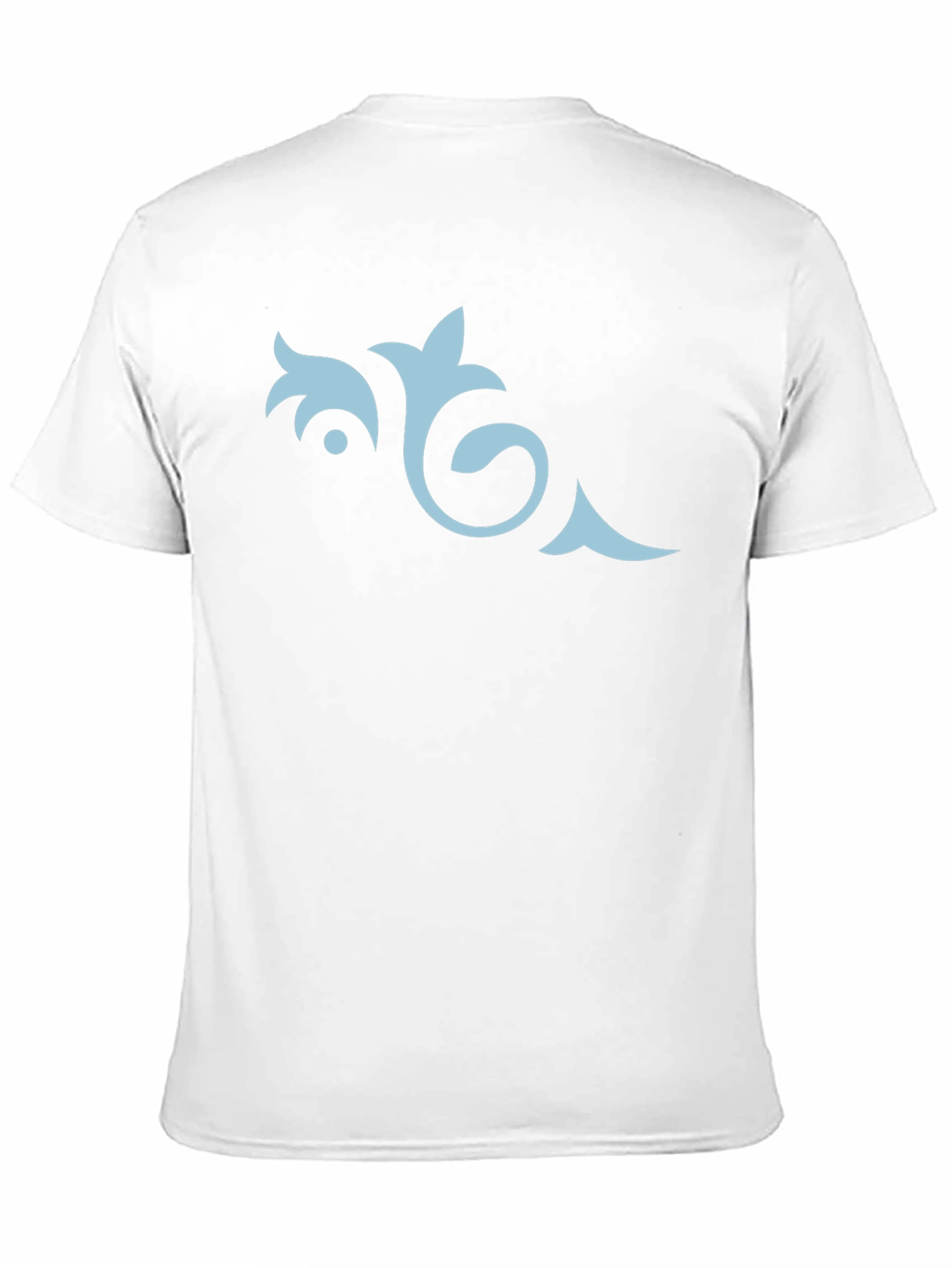 Mens Black Tee with Elegant Floral Design