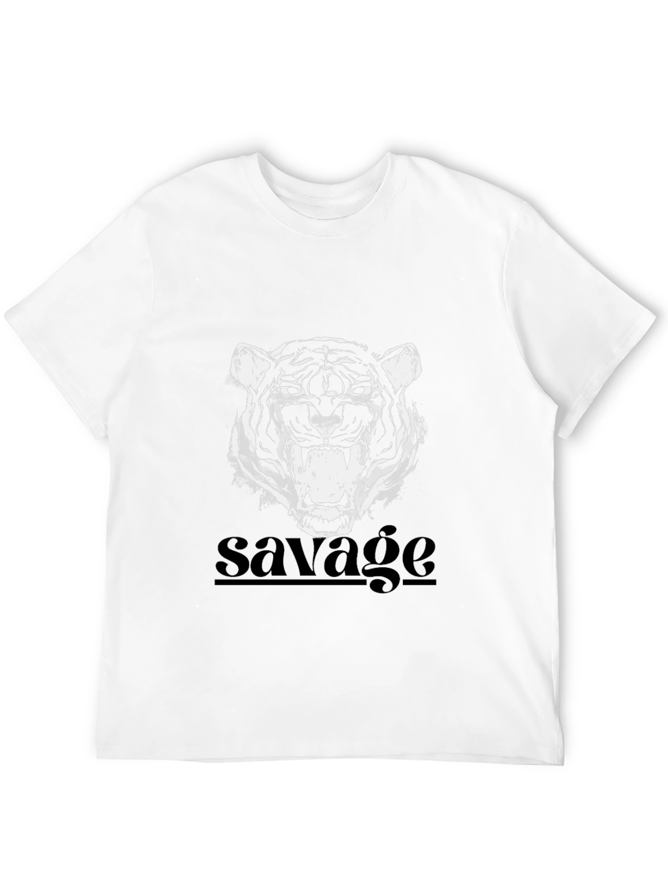 Savage Tiger Graphic Tee - Black