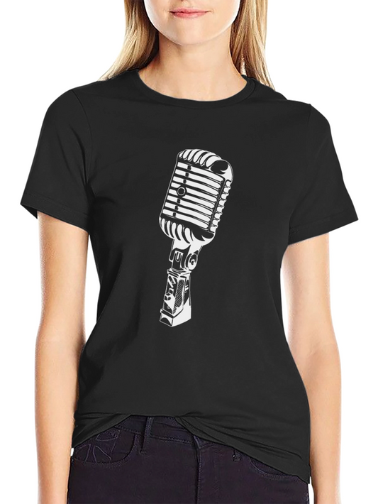 Retro Microphone Graphic T-Shirt