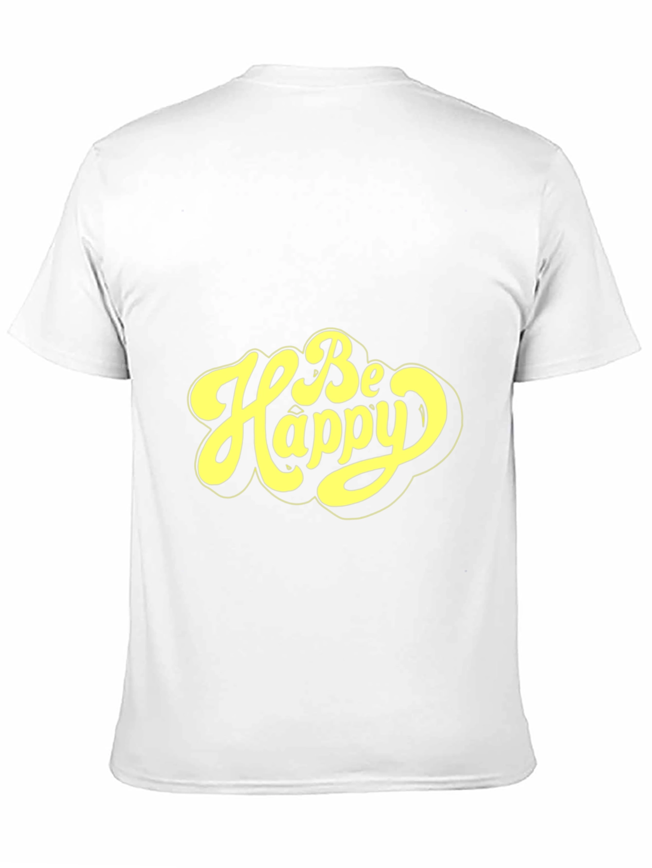 Be Happy Graphic Tee - Retro Style Black T-Shirt