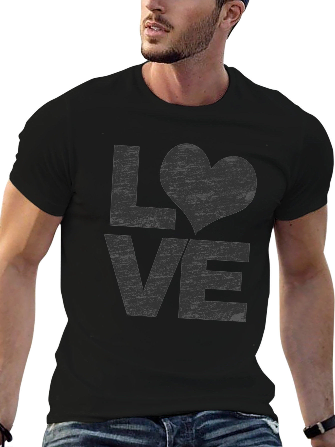Love Heart Graphic Print T-Shirt