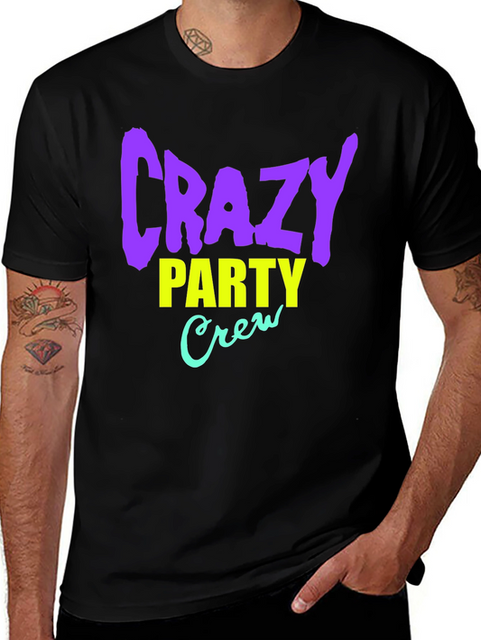 Crazy Party Crew Graphic T-Shirt