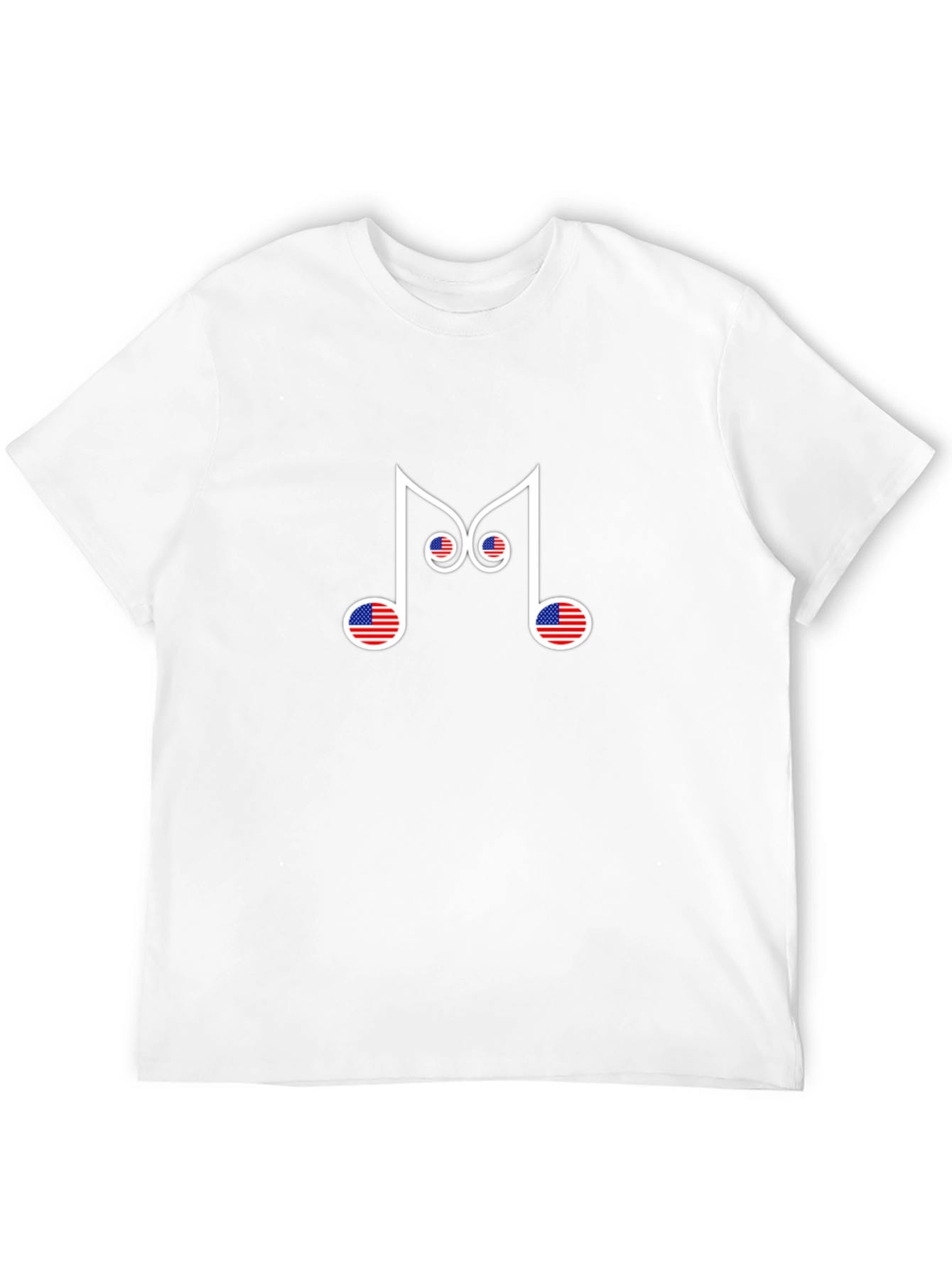 USA Music Note Graphic Tee - Black