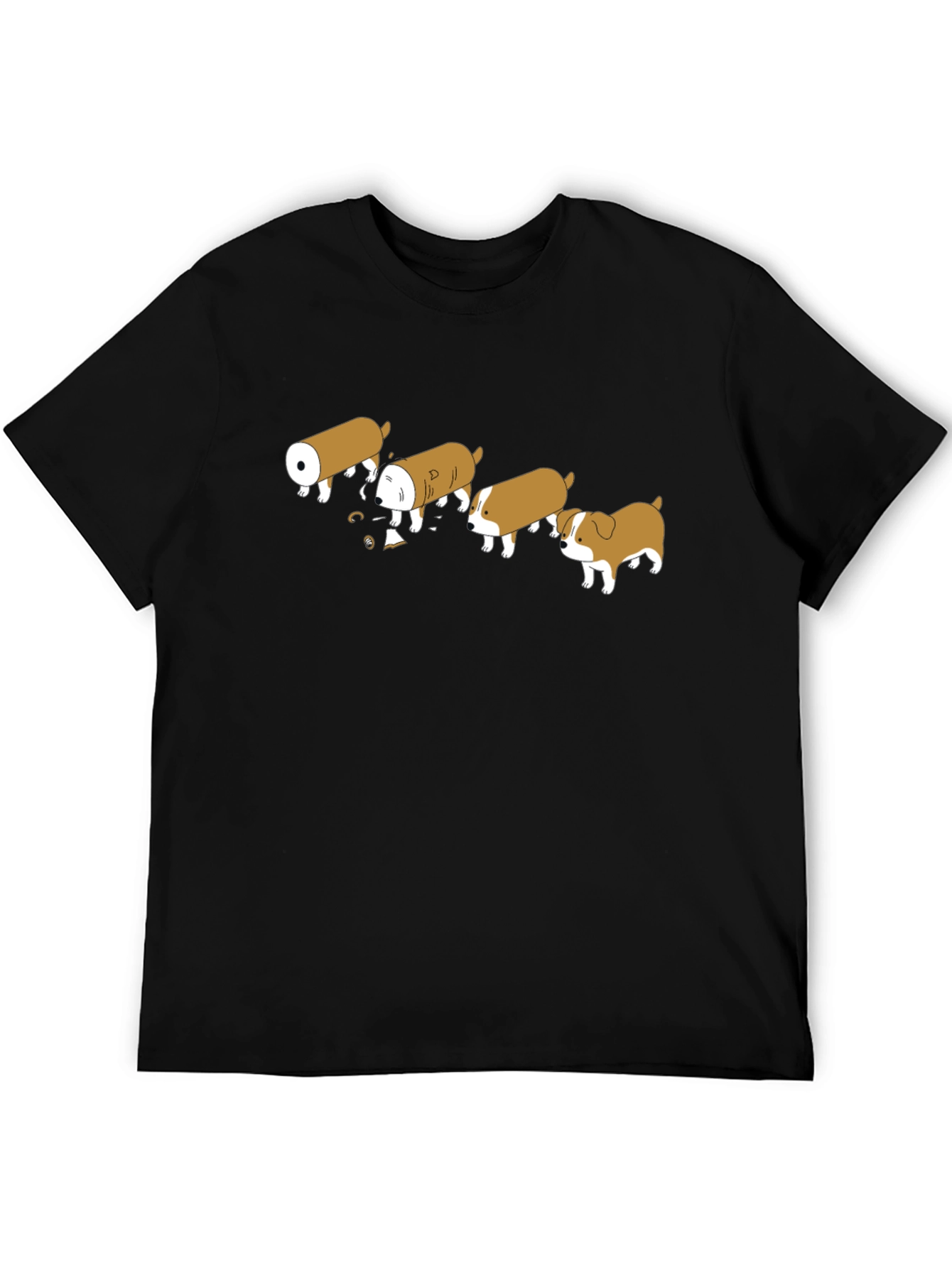 Funny Dog Evolution Black T-Shirt