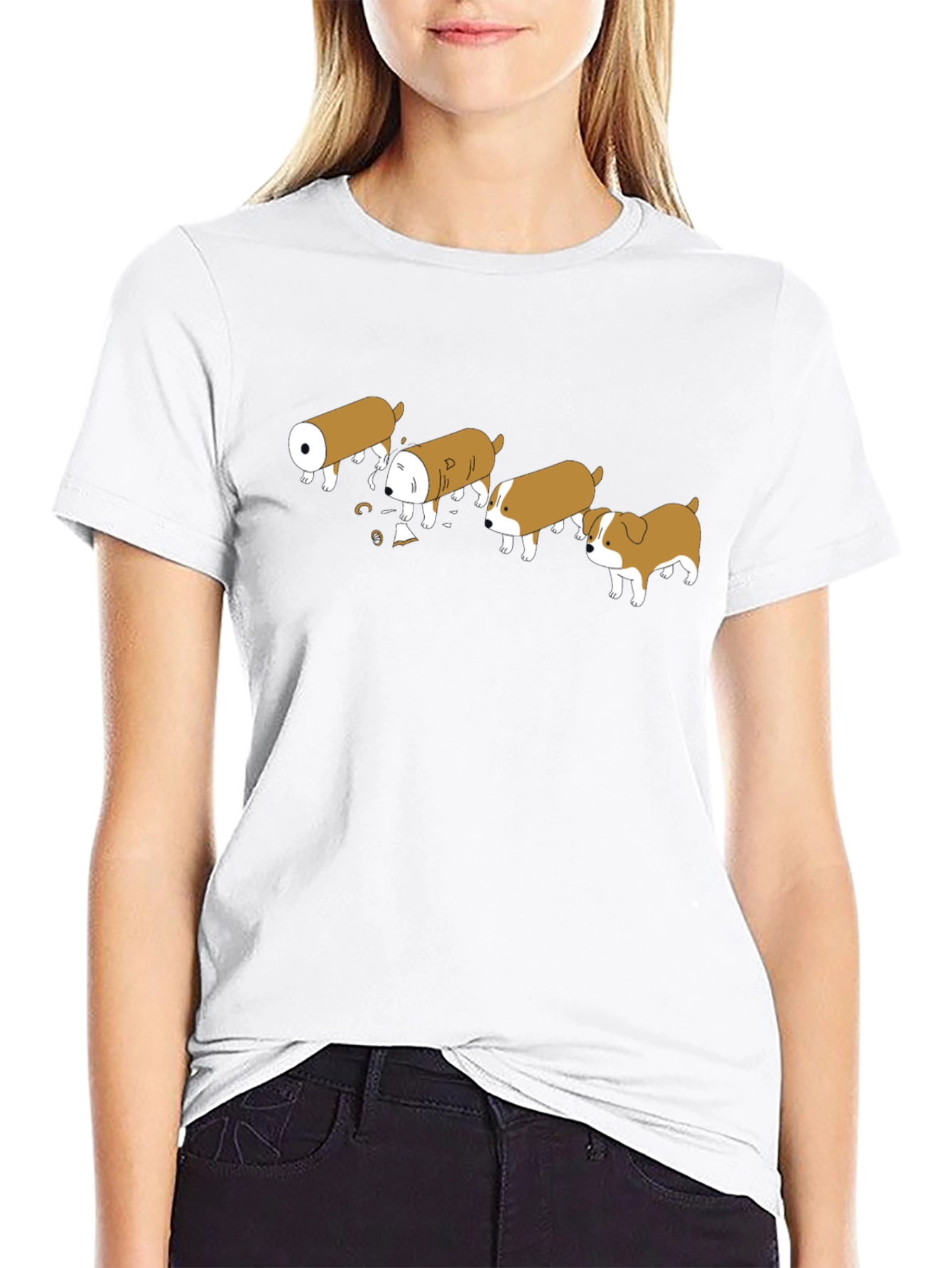 Funny Dog Evolution Black T-Shirt