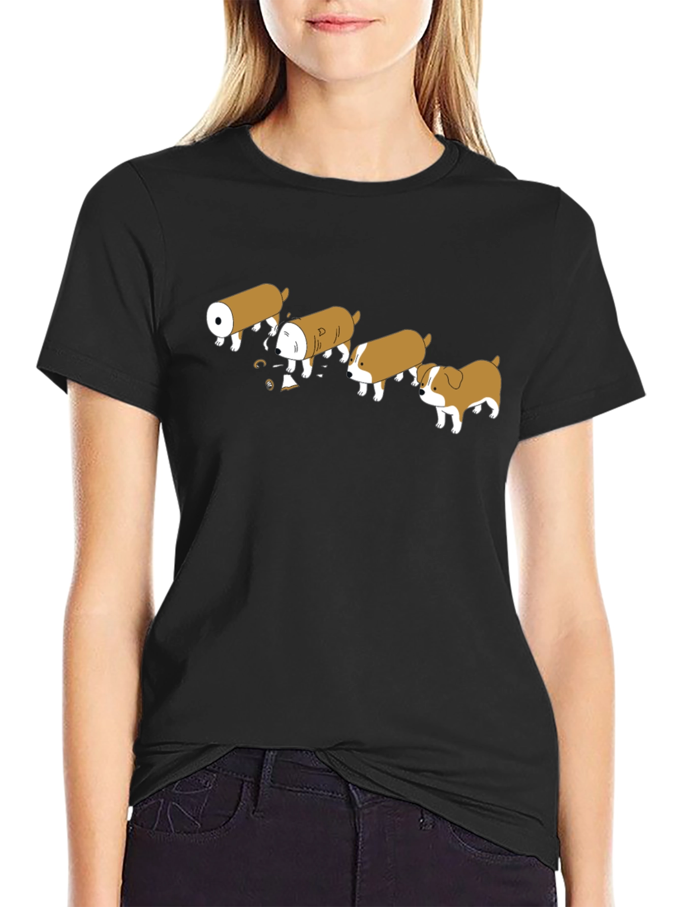 Funny Dog Evolution Black T-Shirt