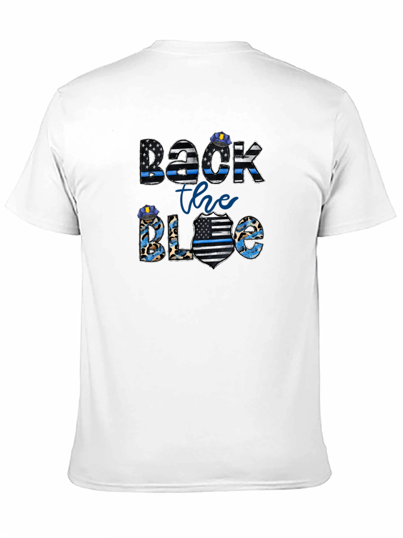 Back the Blue T-Shirt Police Support Graphic Tee
