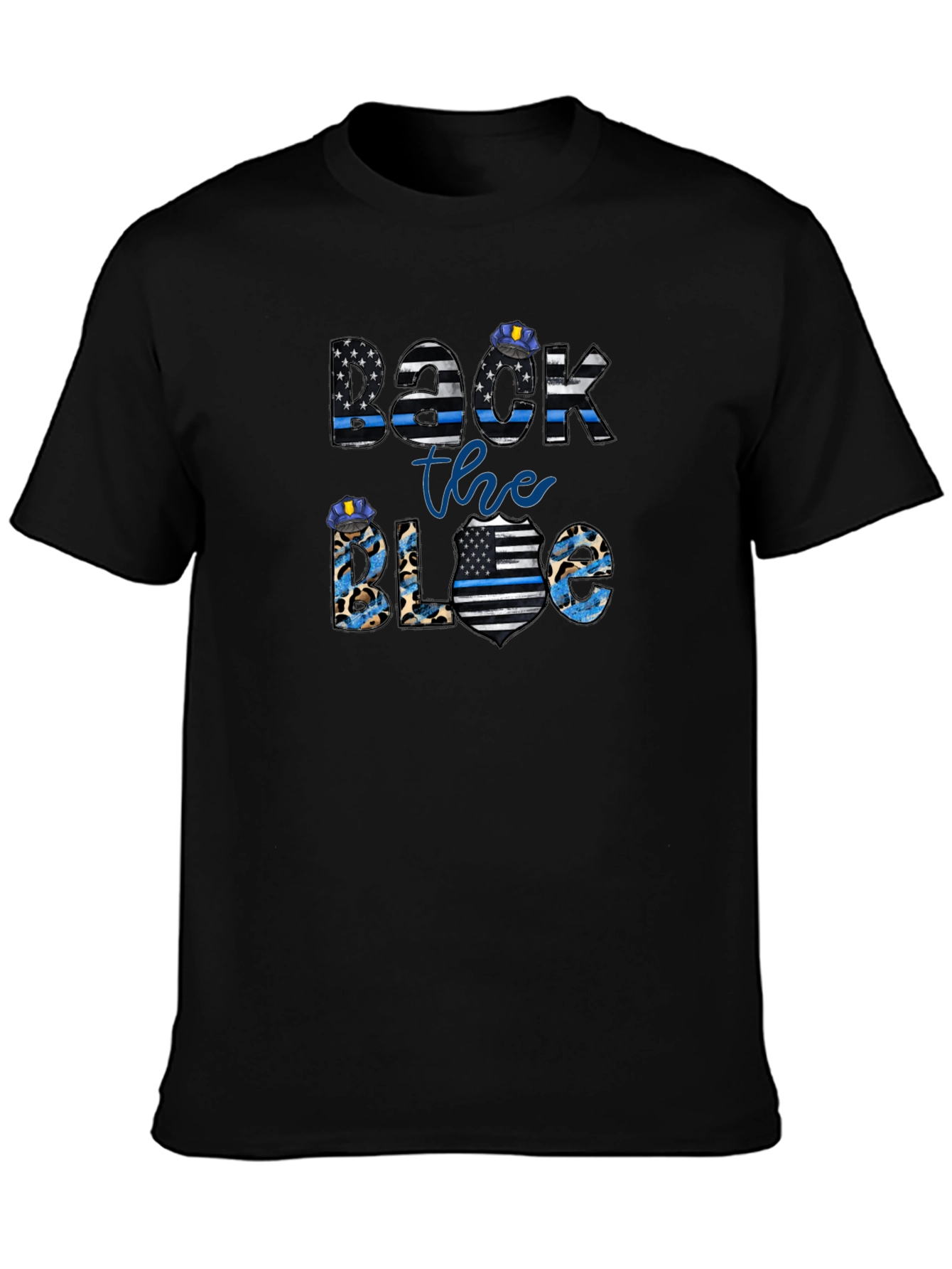 Back the Blue T-Shirt Police Support Graphic Tee