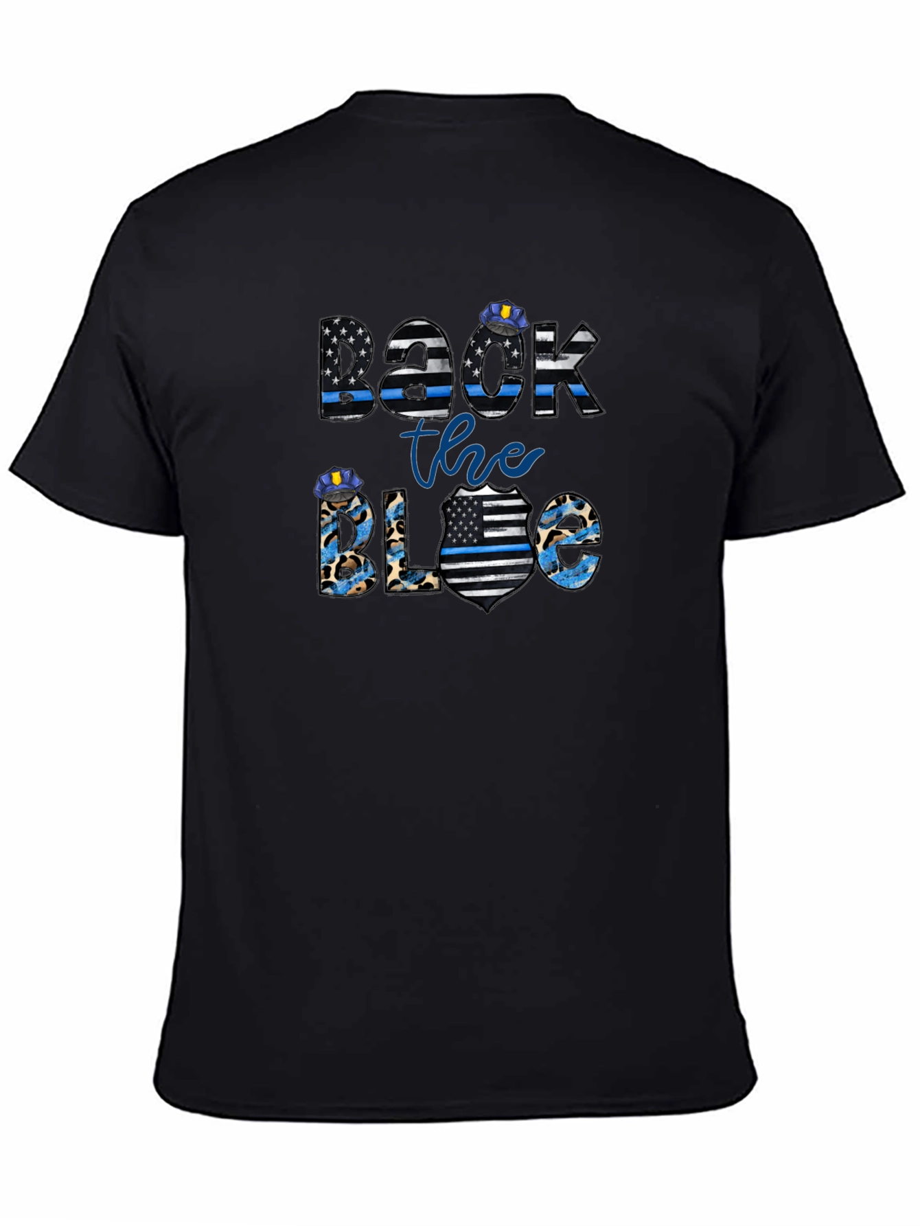 Back the Blue T-Shirt Police Support Graphic Tee
