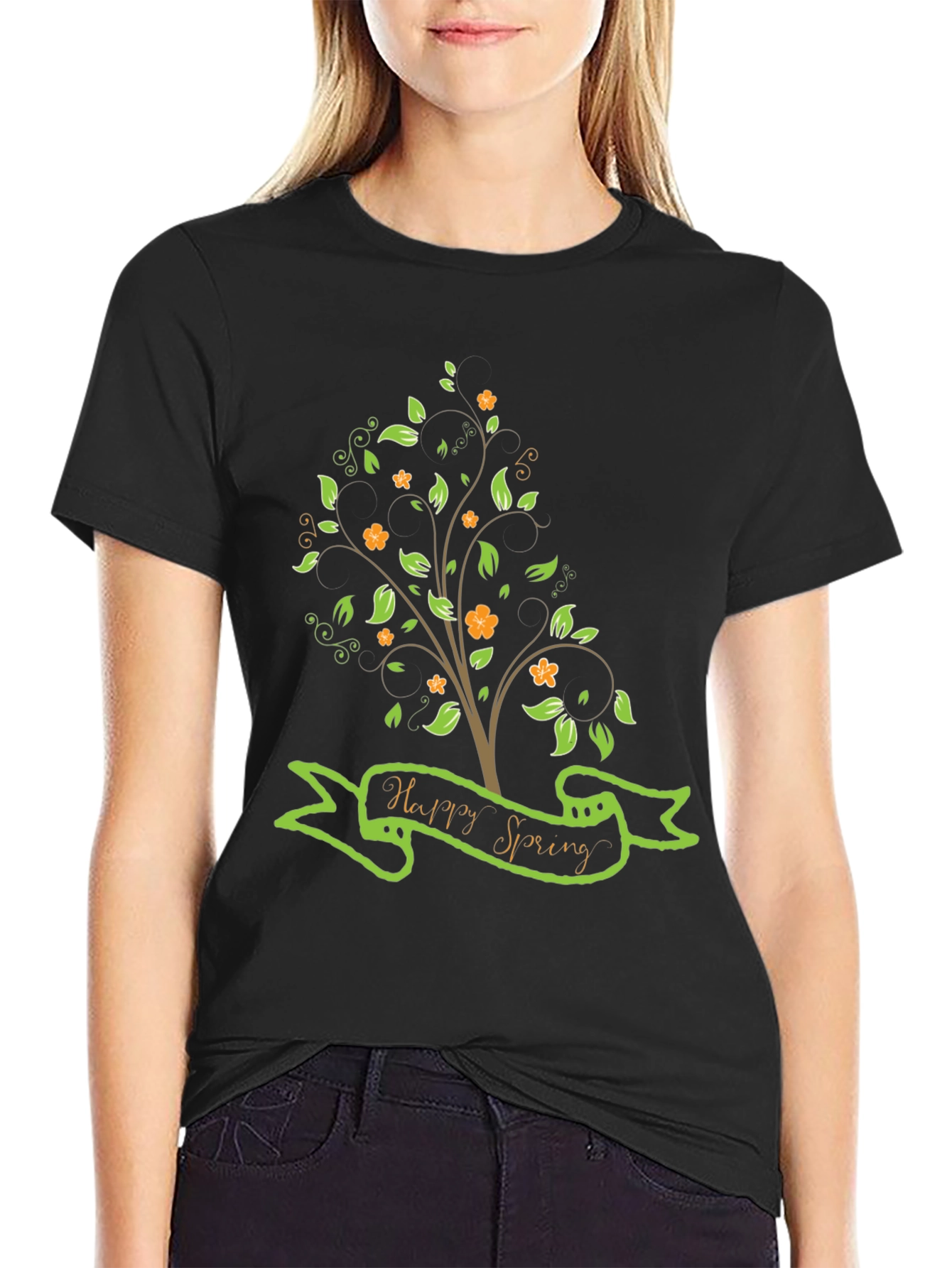 Happy Spring Graphic Tee - Nature Inspired Shirt