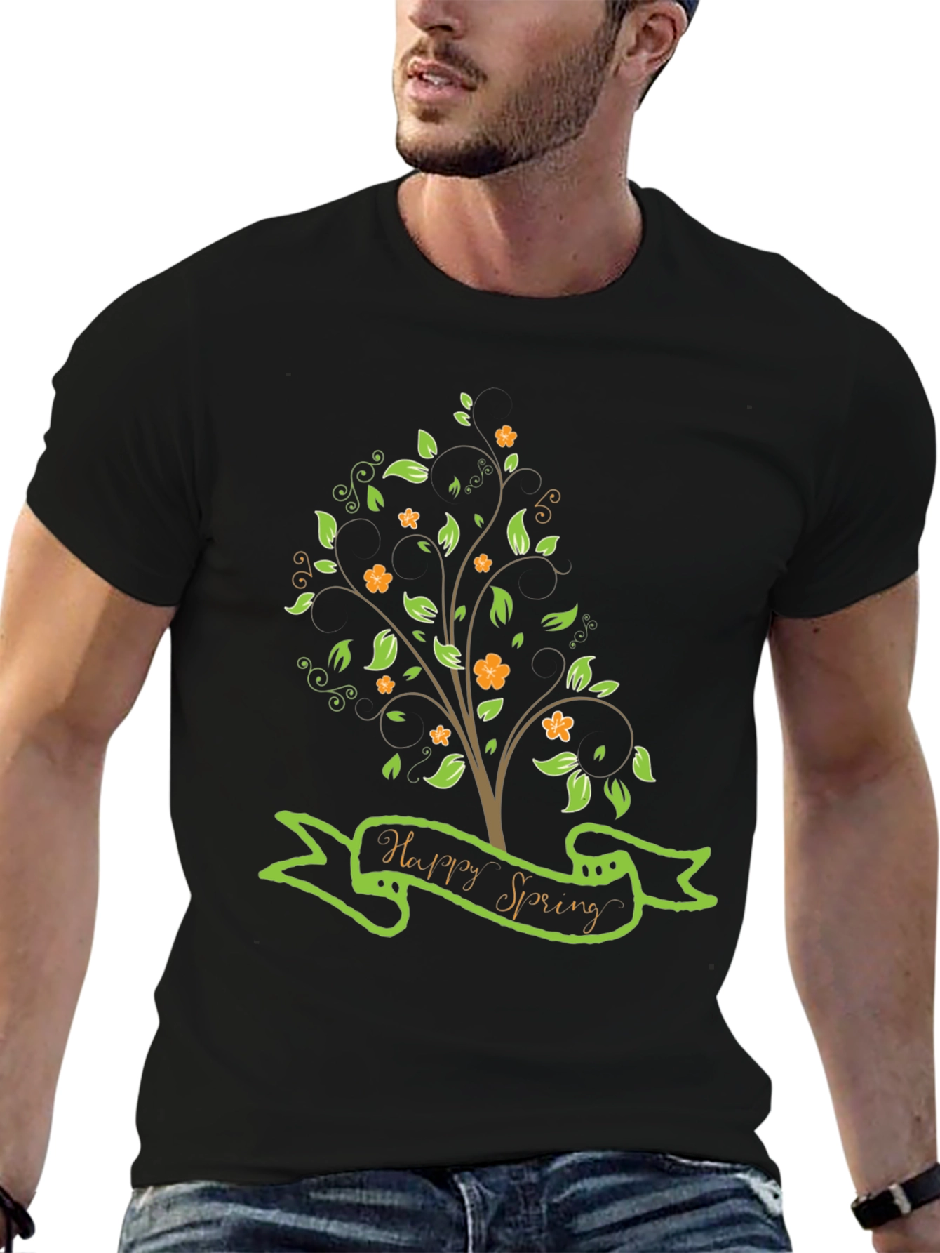 Happy Spring Graphic Tee - Nature Inspired Shirt