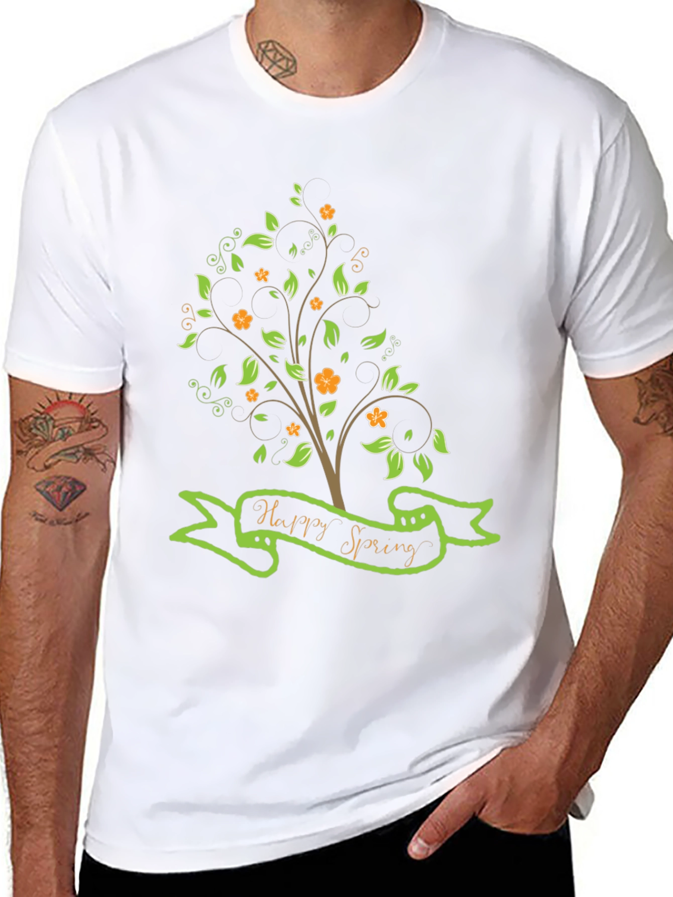 Happy Spring Graphic Tee - Nature Inspired Shirt