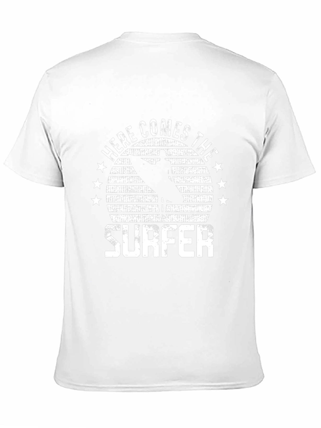 Here Comes The Surfer Black T-Shirt