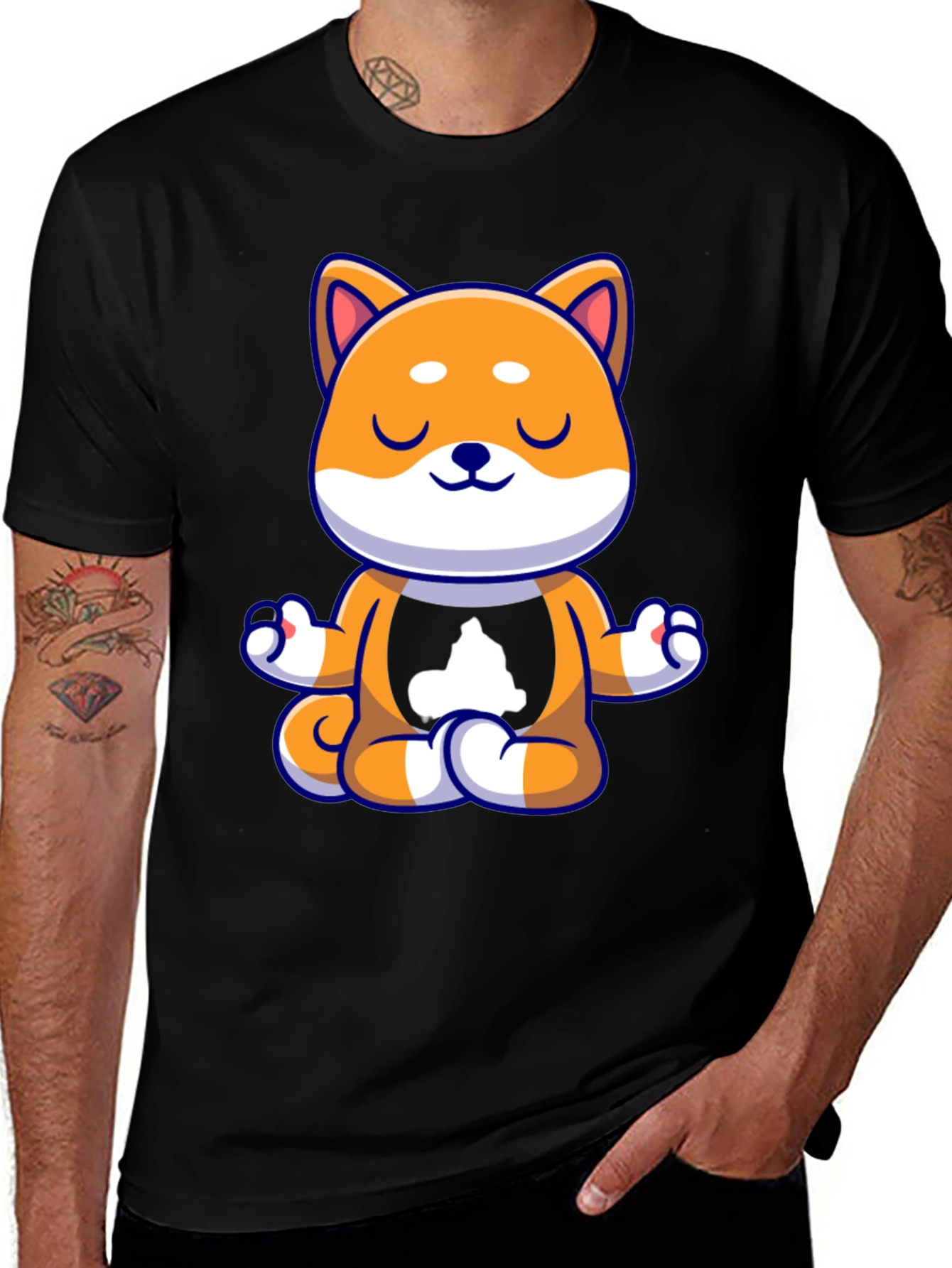 Meditating Doge T-Shirt - Relaxed Zen Vibes