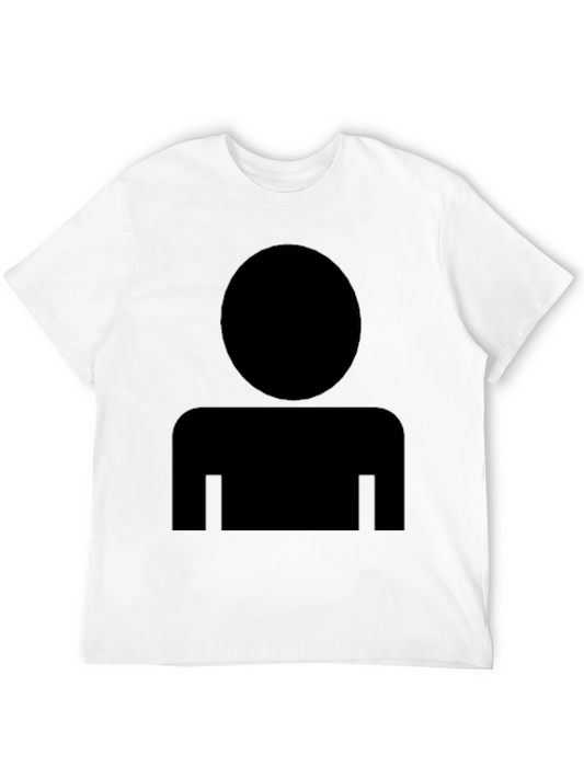 Mens Black T-Shirt with Generic Person Icon