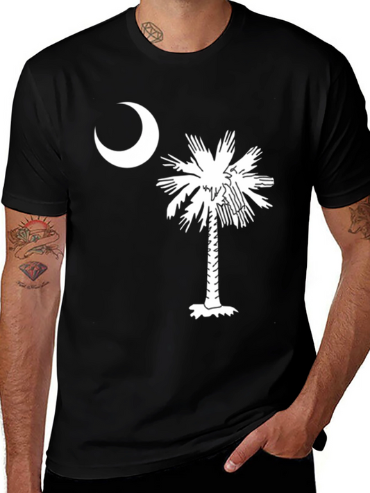 South Carolina Flag T-Shirt Palm Tree Crescent Moon