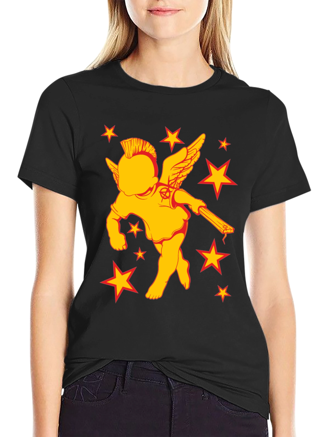 Punk Rock Angel T-Shirt - Edgy Graphic Tee
