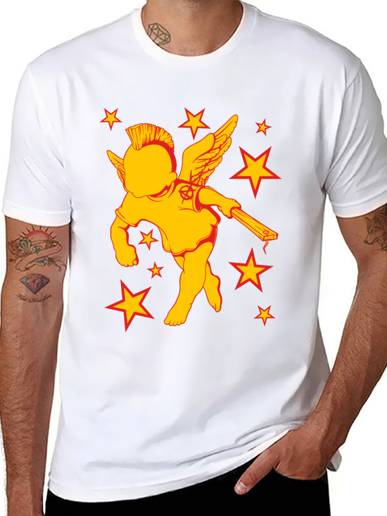 Punk Rock Angel T-Shirt - Edgy Graphic Tee