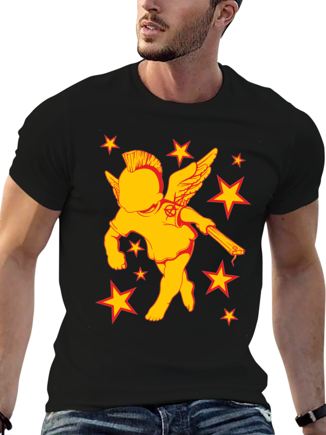 Punk Rock Angel T-Shirt - Edgy Graphic Tee