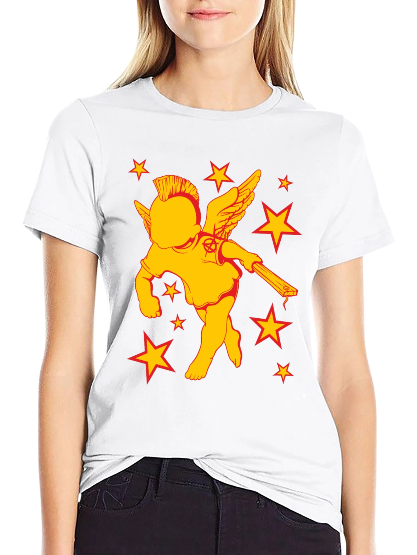 Punk Rock Angel T-Shirt - Edgy Graphic Tee
