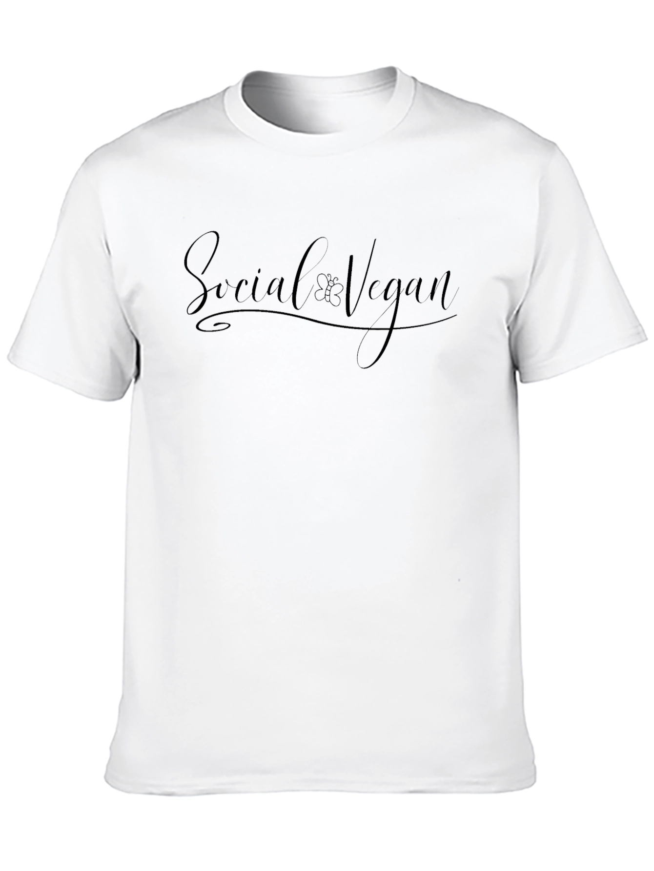 Social Vegan Black T-Shirt - Stylish & Comfortable