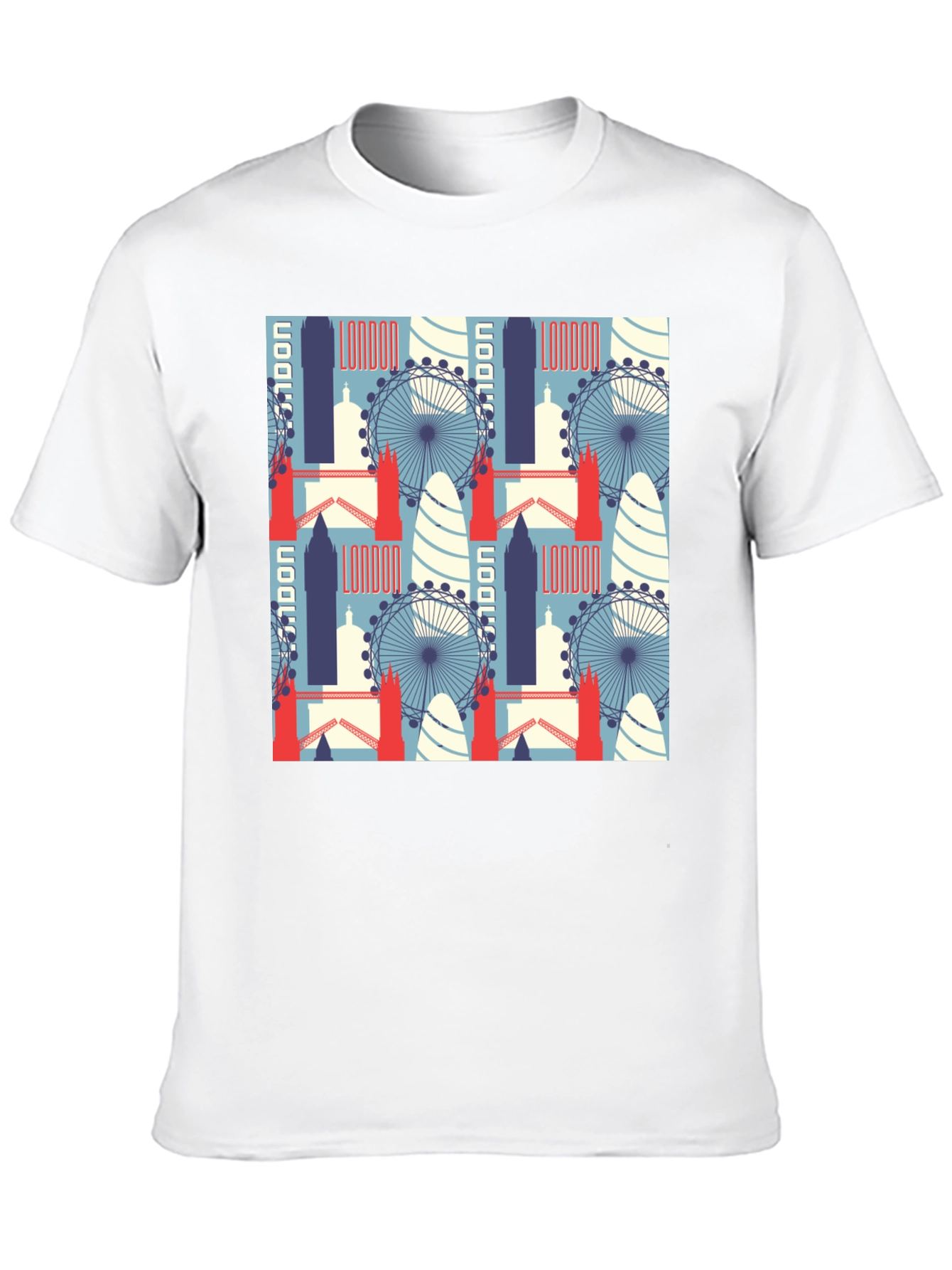 London Landmarks Patterned T-Shirt