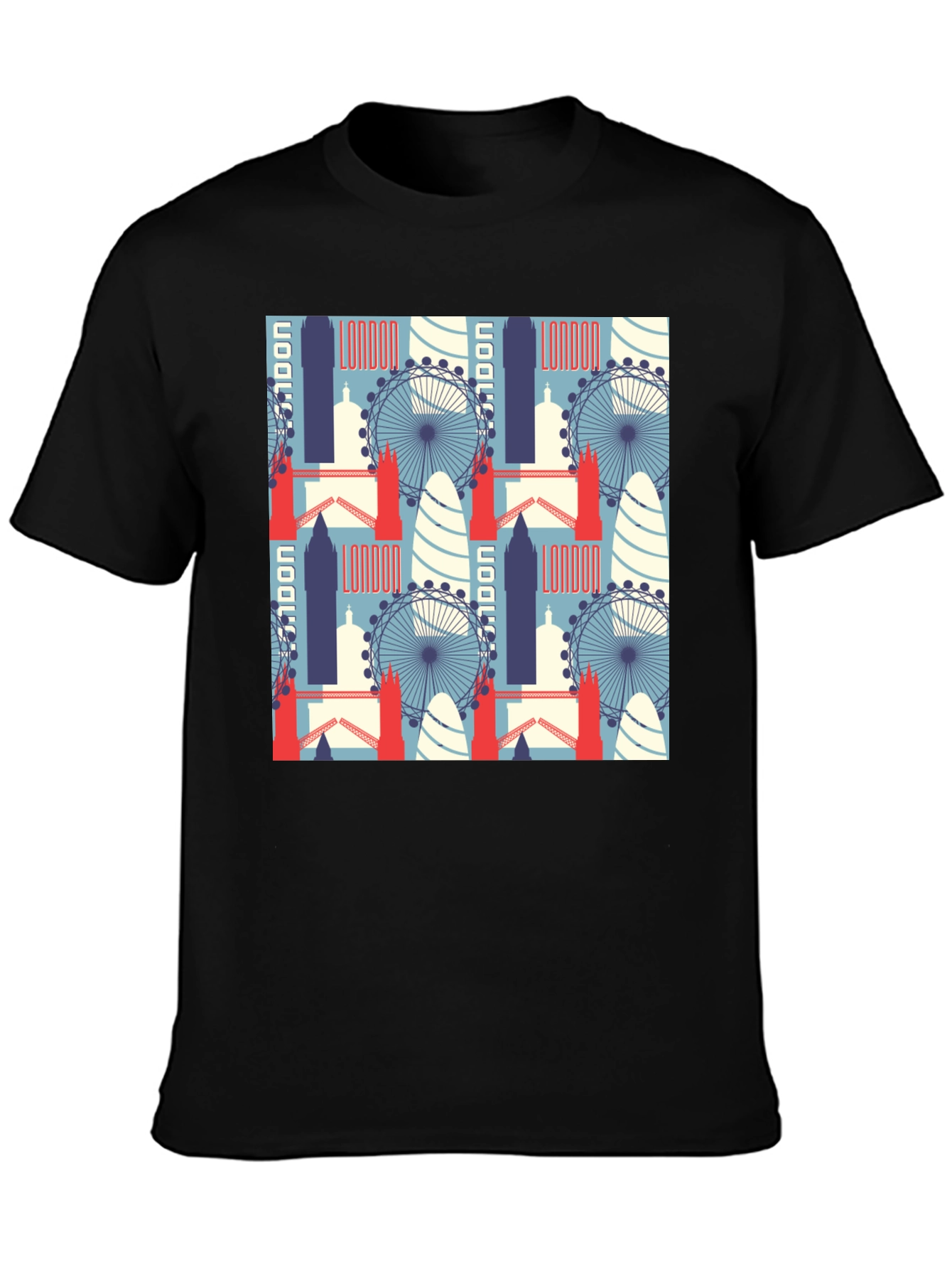 London Landmarks Patterned T-Shirt
