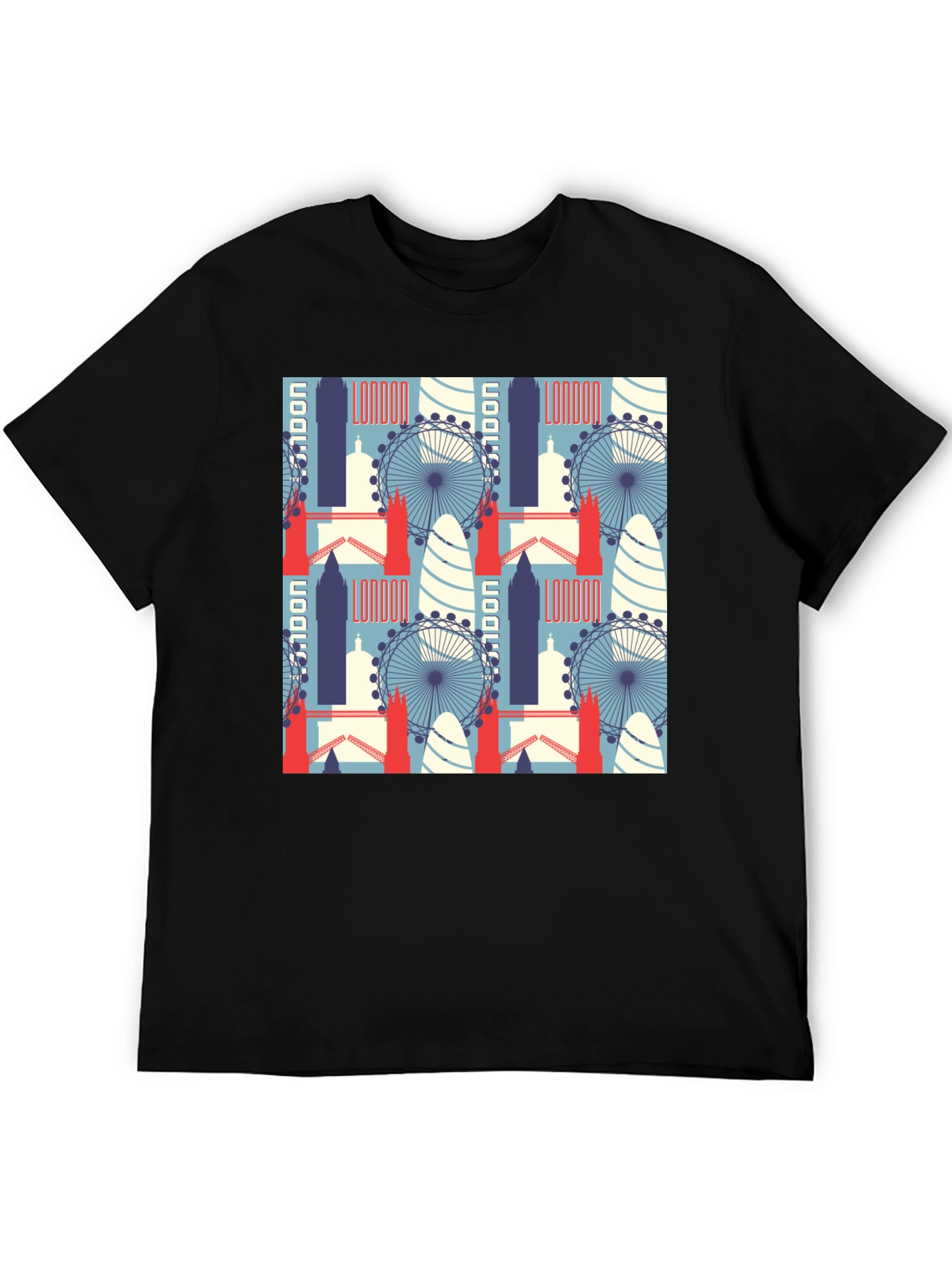 London Landmarks Patterned T-Shirt