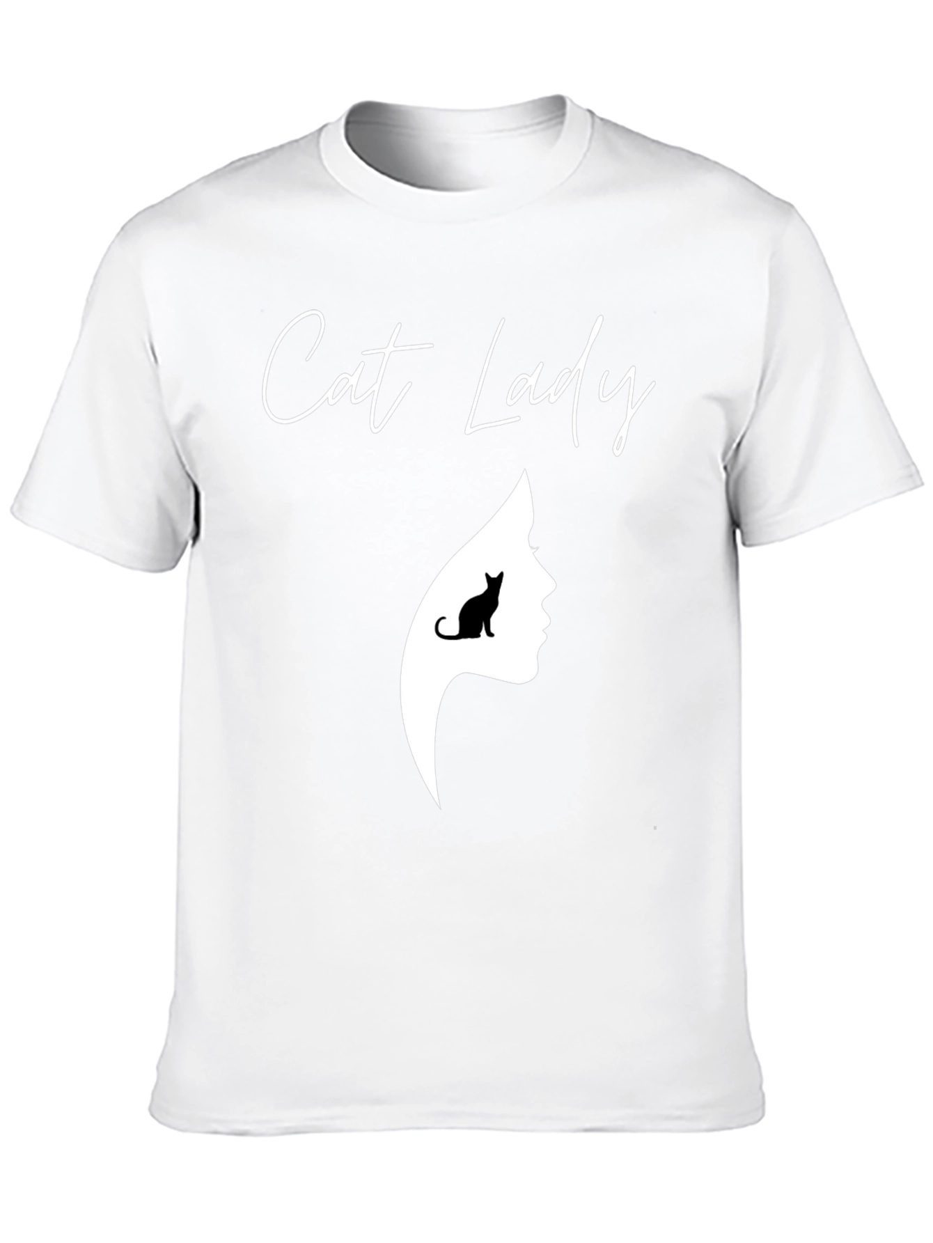 Cat Lady Graphic Tee - Unisex Black T-Shirt