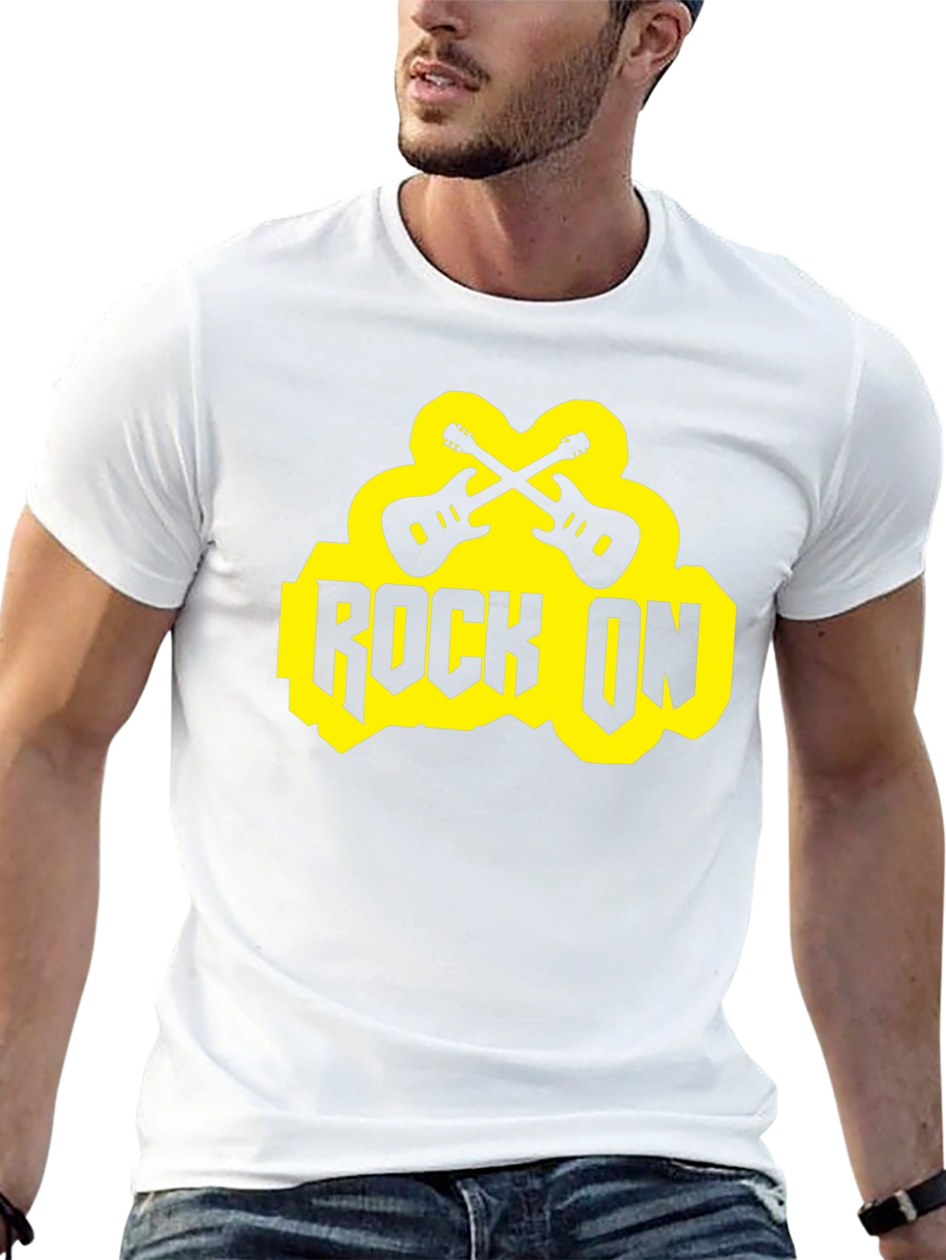 Rock On Guitar T-Shirt - Music Lovers Tee