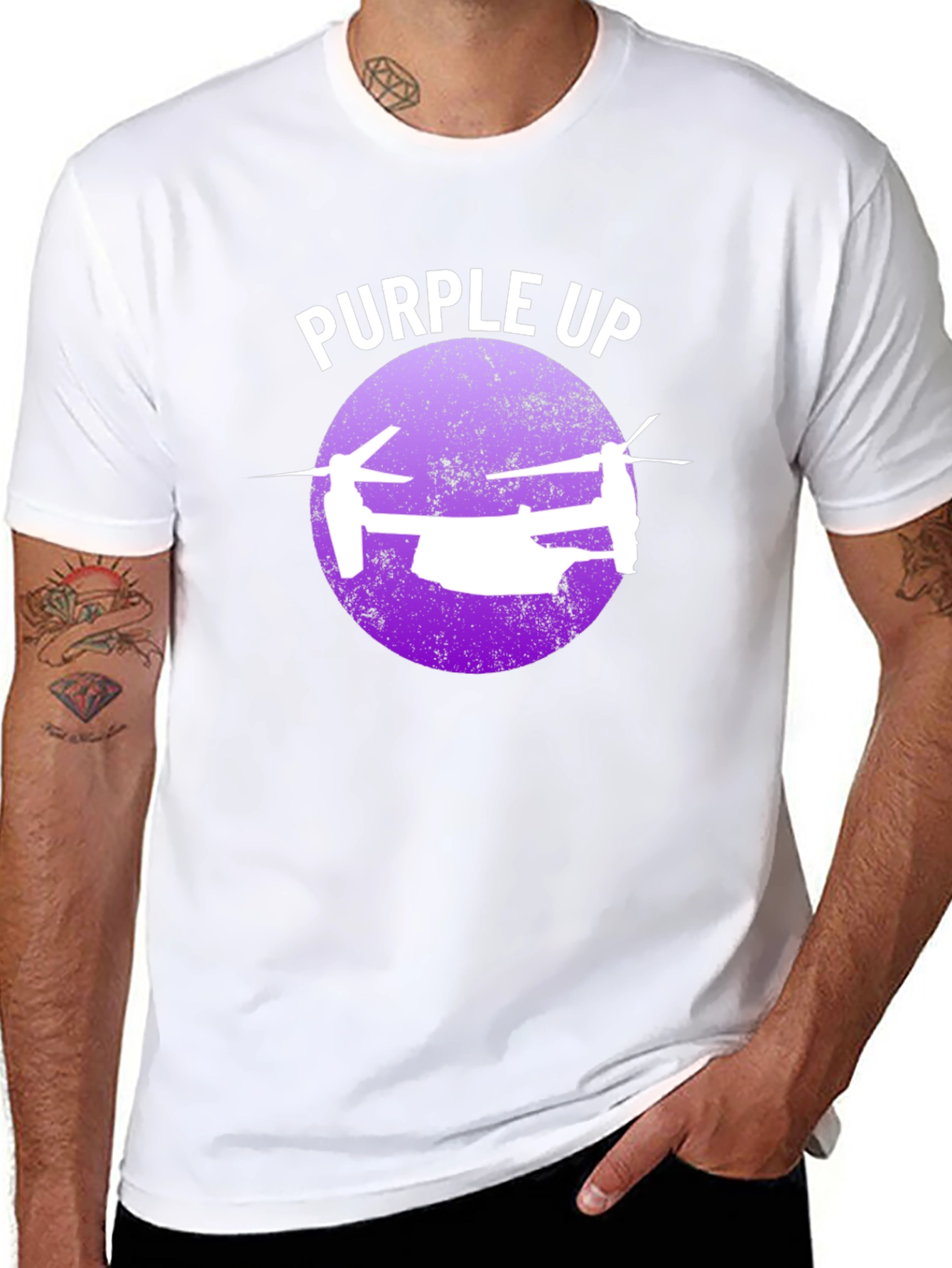 Purple Up Osprey T-Shirt - Military Support