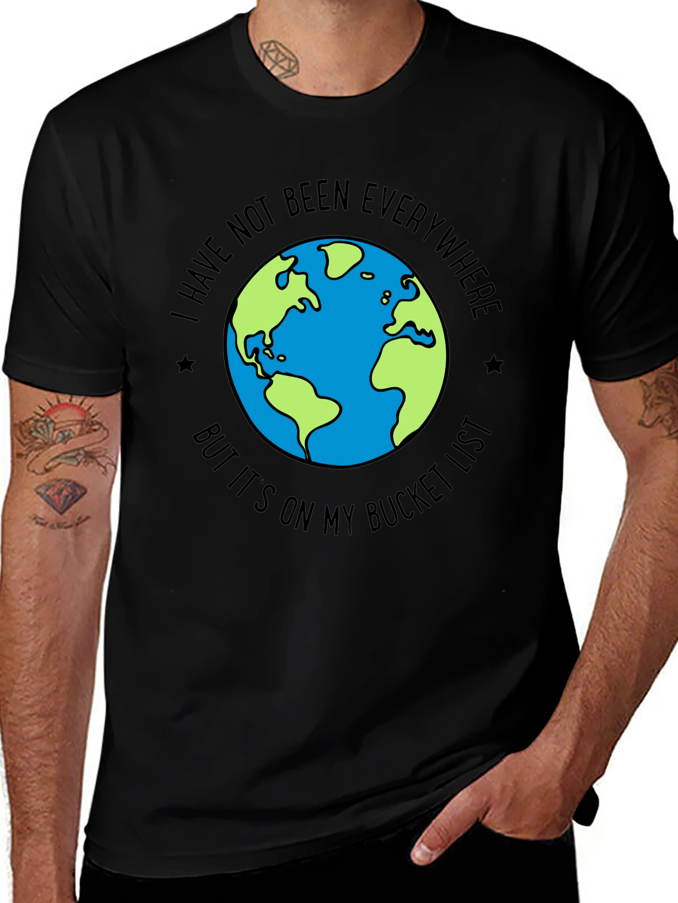 Travel Bucket List Earth Graphic Tee