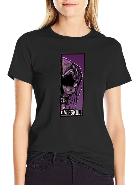 Half Skull Graphic Tee - Mens Black T-Shirt